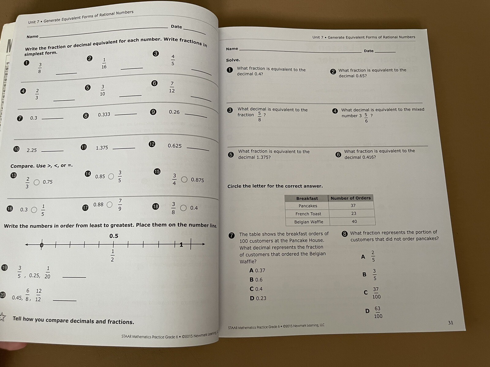 Staar Mathematics Practice Grade 6 – Newmark Learning