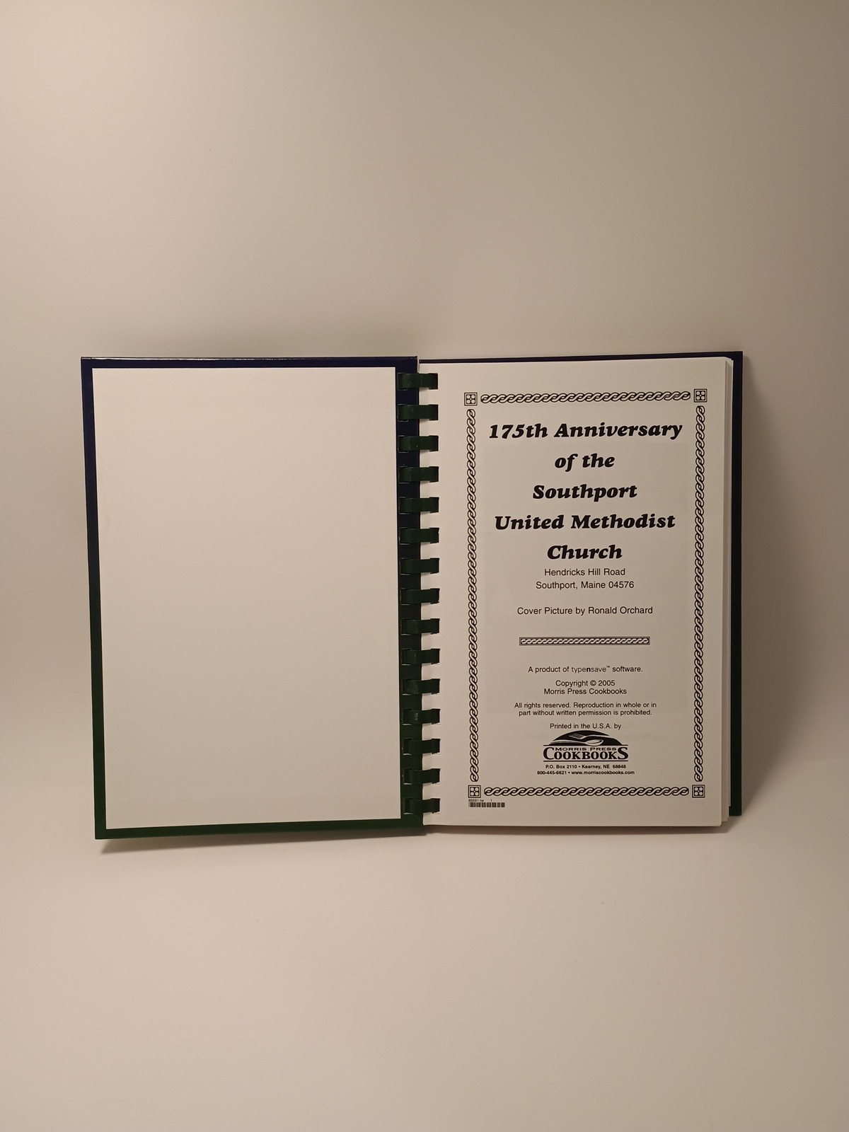 Morris Press Cookbooks Southport United Methodist Church 175th Anniversary