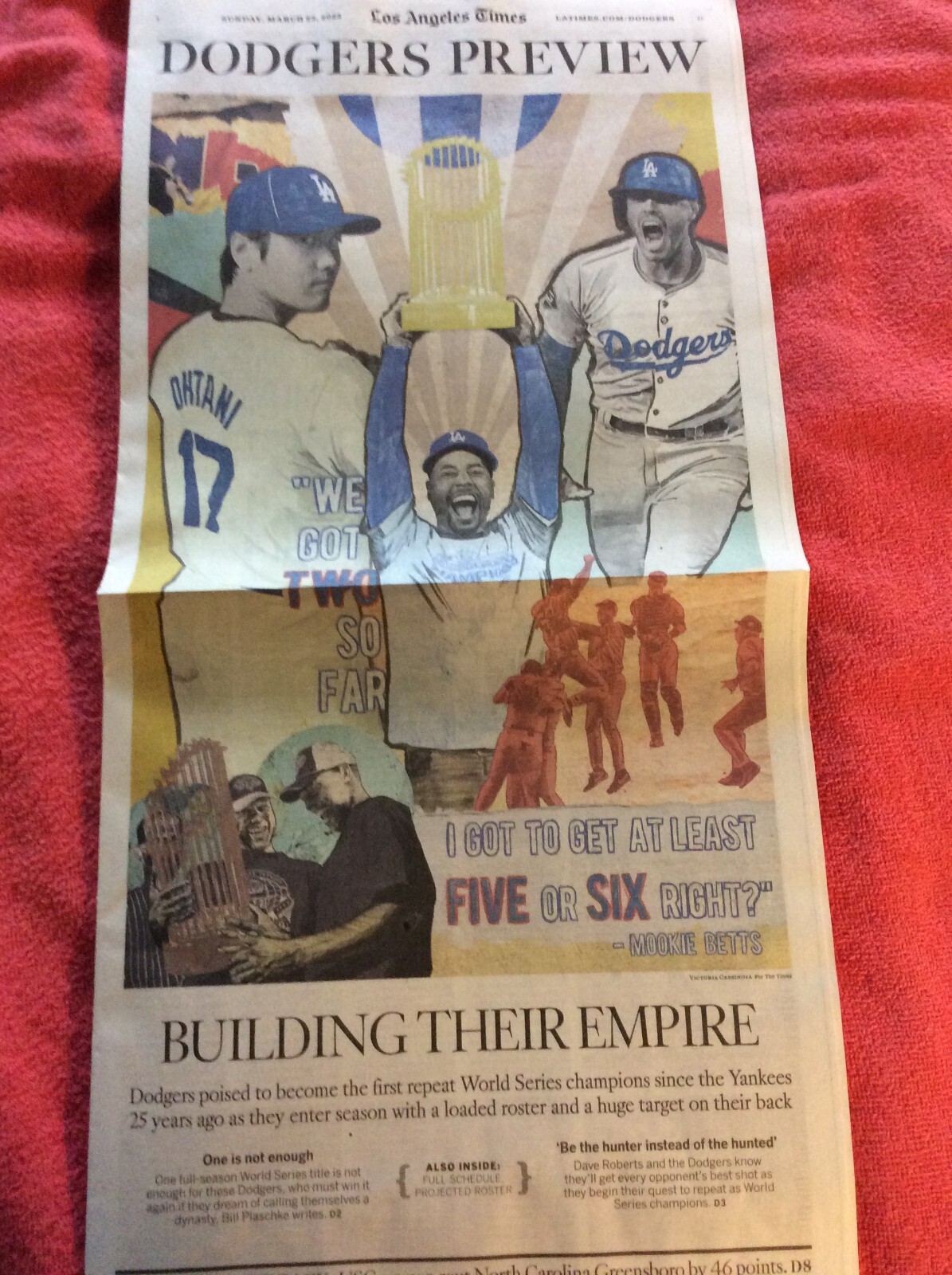 LA TIMES DODGERS PREVIEW MARCH 23 2025 SHOHEI OHTANI MOOKIE BETTS