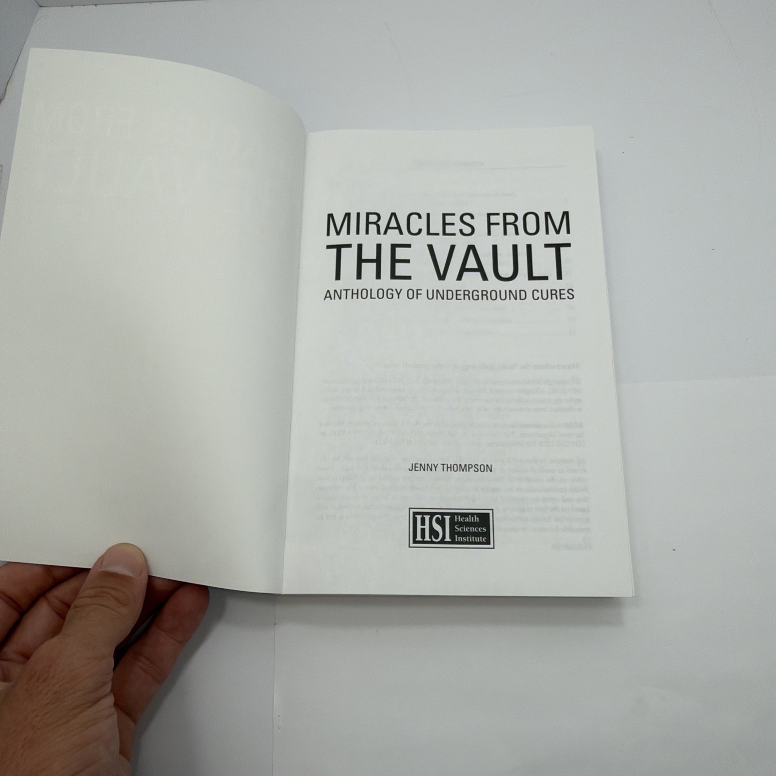 Miracles From the Vault – Anthology of Underground Cures – Paperback Book