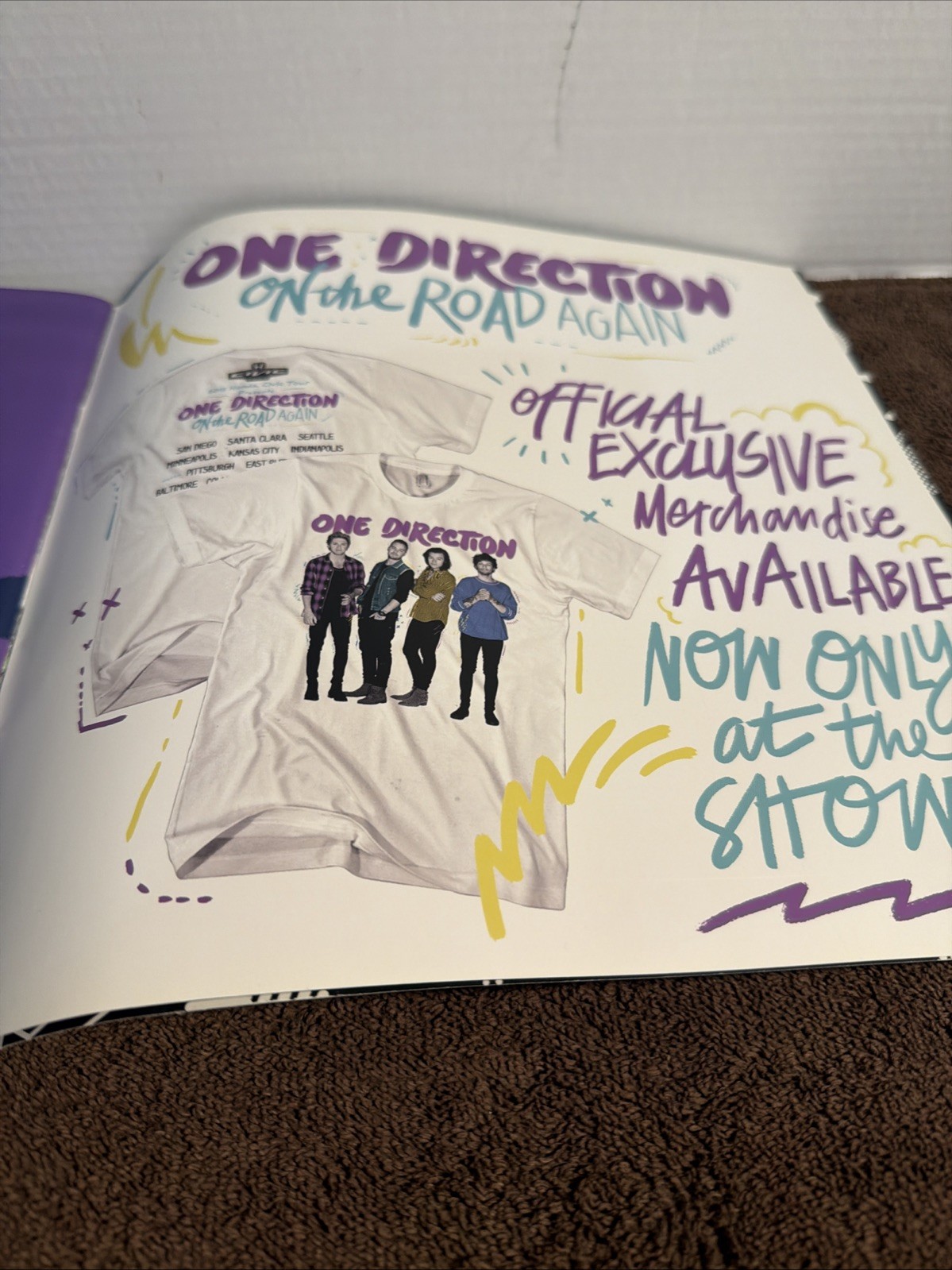 ONE DIRECTION ON THE ROAD AGAIN TOUR 2015 PROGRAM SOUVENIR BOOK