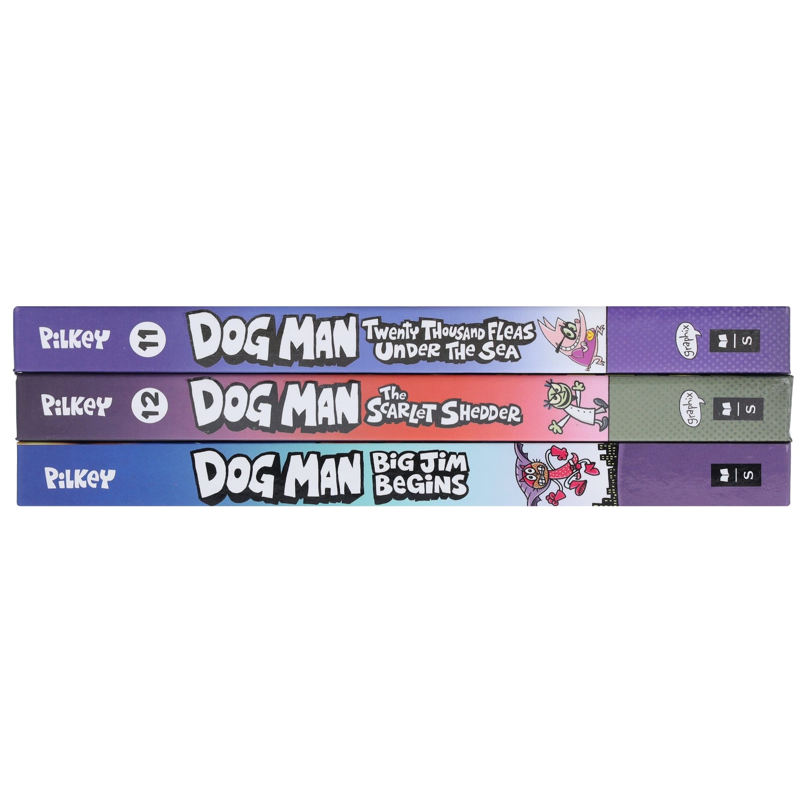 Dog Man Series by Dav Pilkey (Book 11-13) 3 Books Set – Ages 7+ – Hardback