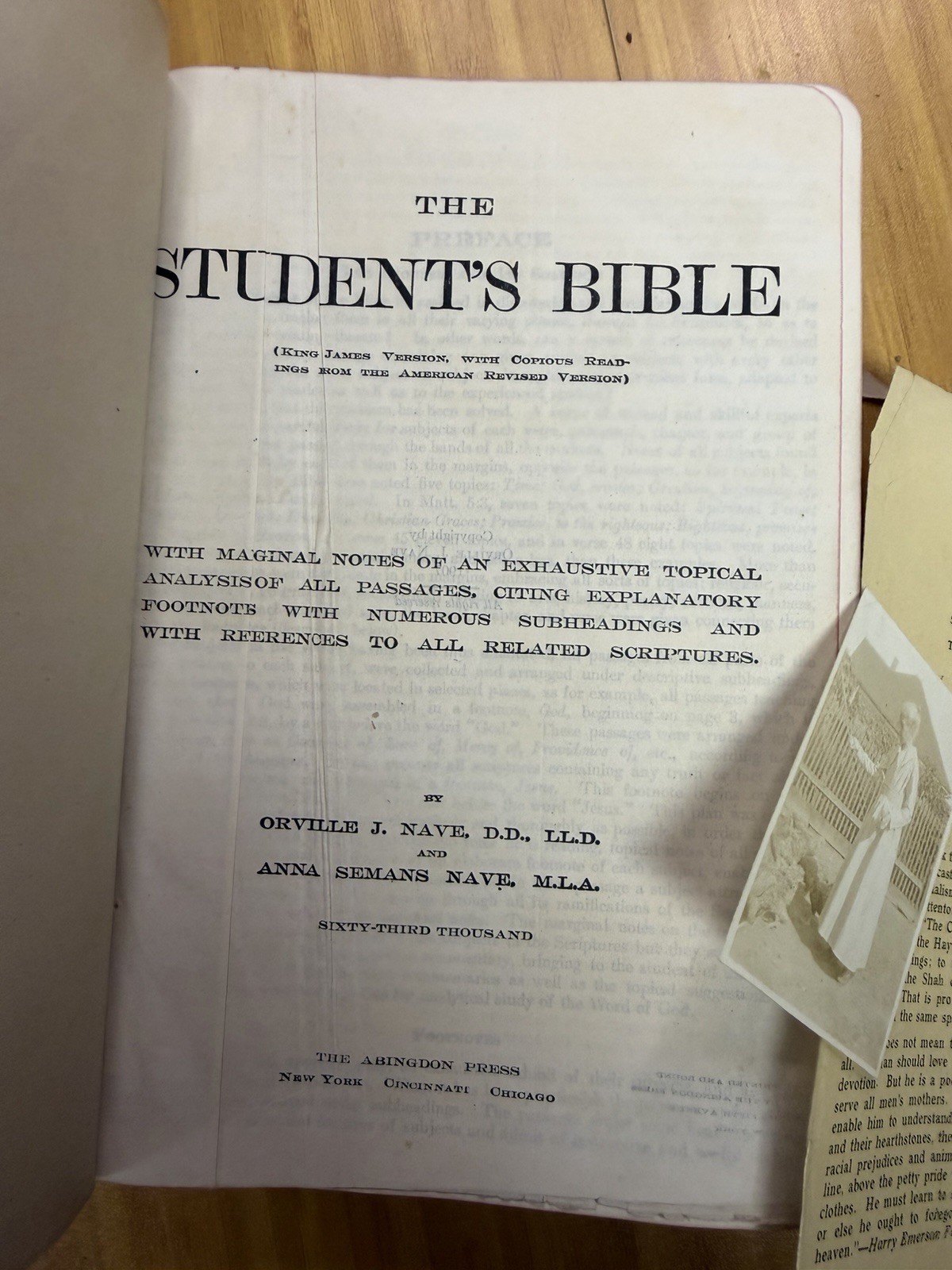 The Student’s Bible with Marginal Notes and Footnotes 1907 Orville Nave Vintage