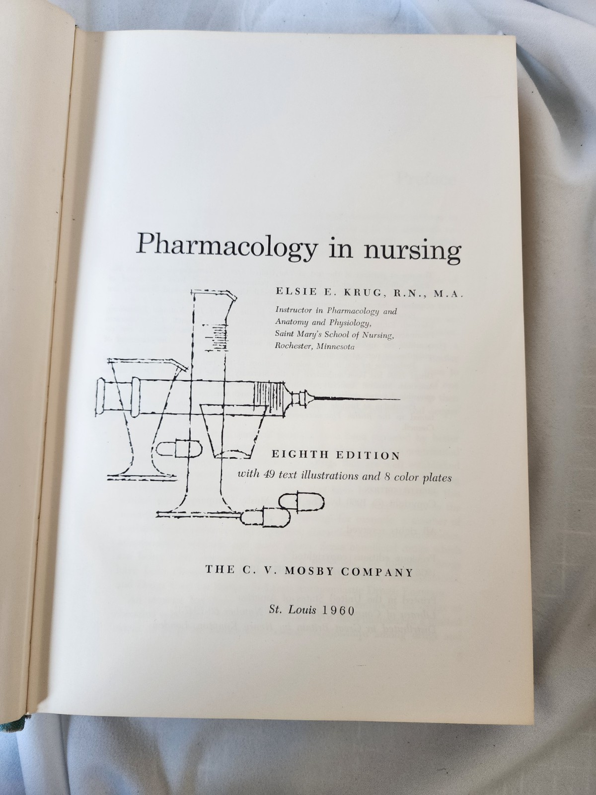Vintage Nursing Student Textbook Bundle 1950s 1960s Hardcovers Varied Subjects