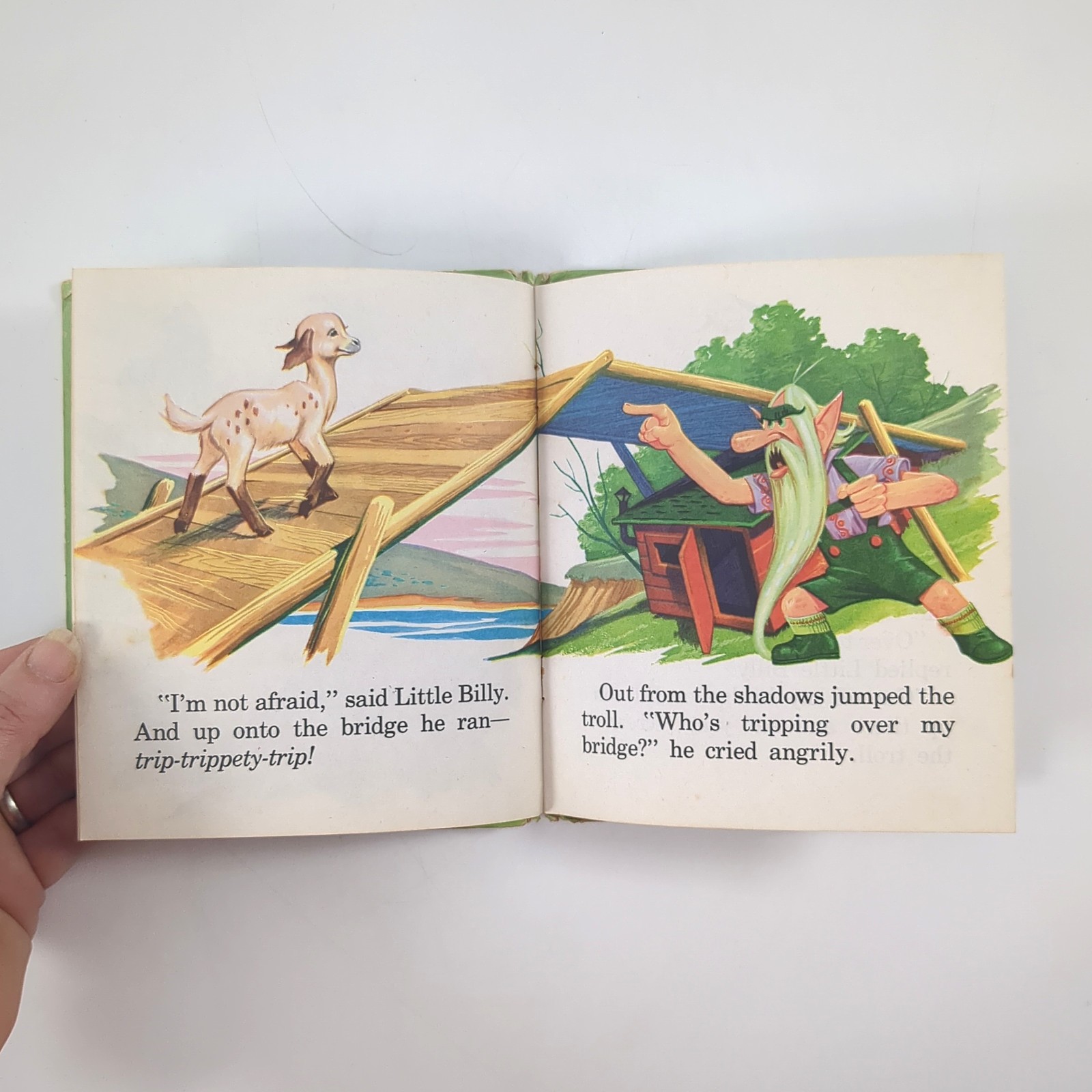 Three Billy Goats Gruff Troll Bridge Tell A Tale Picture Book Lee Ames 1954