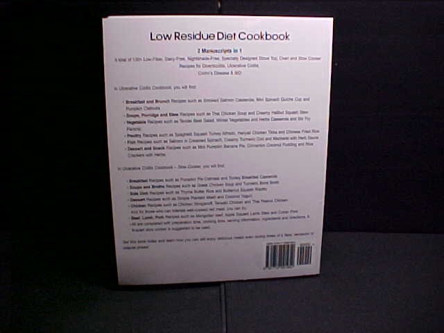 BOOK 132 PAGES-LOW RESIDUE DIET COOKBOOK-SALLY LLOYD-USED
