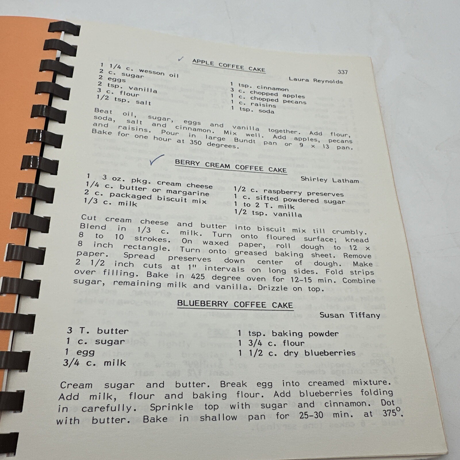 Lyme Conn. 1982 Congregational Concoctions Spiral 393 Pages Vintage Recipe Book