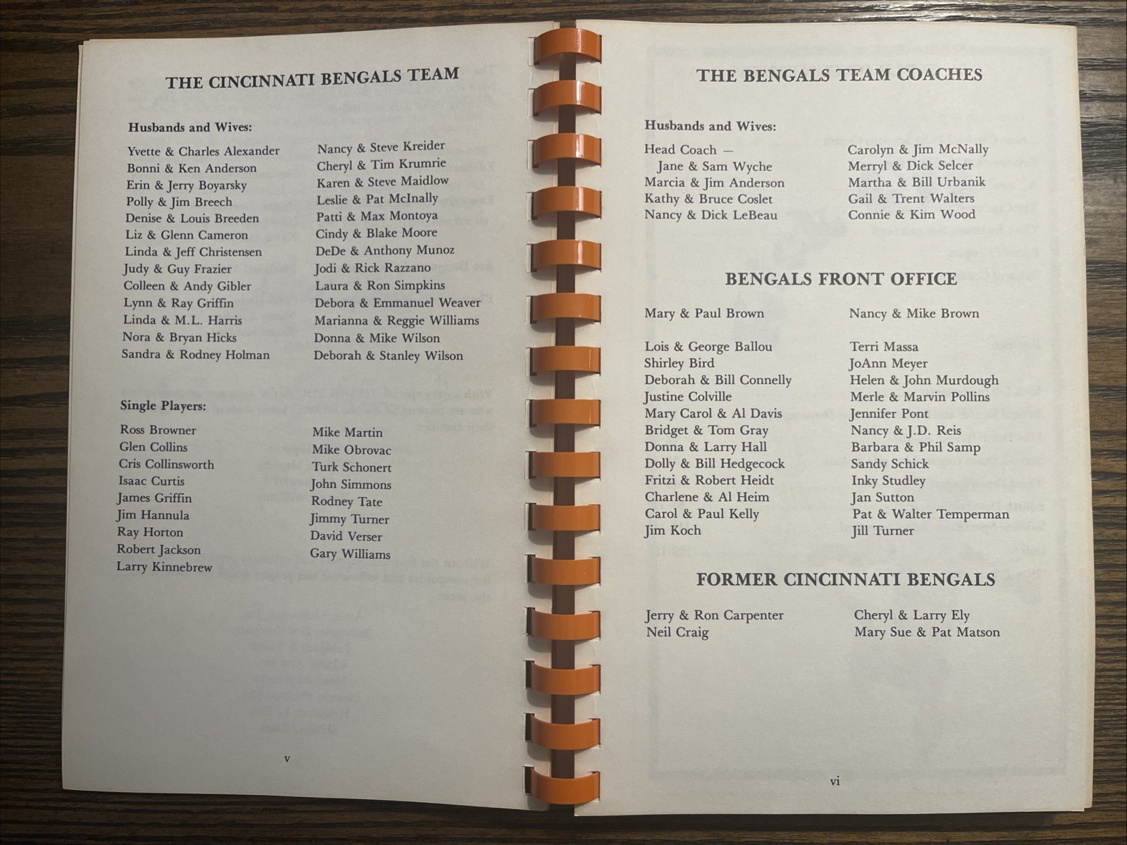 1984 Bengal Bites Cincinnati Bengals Wives’ Cookbook Spiral Bound 127 Pages