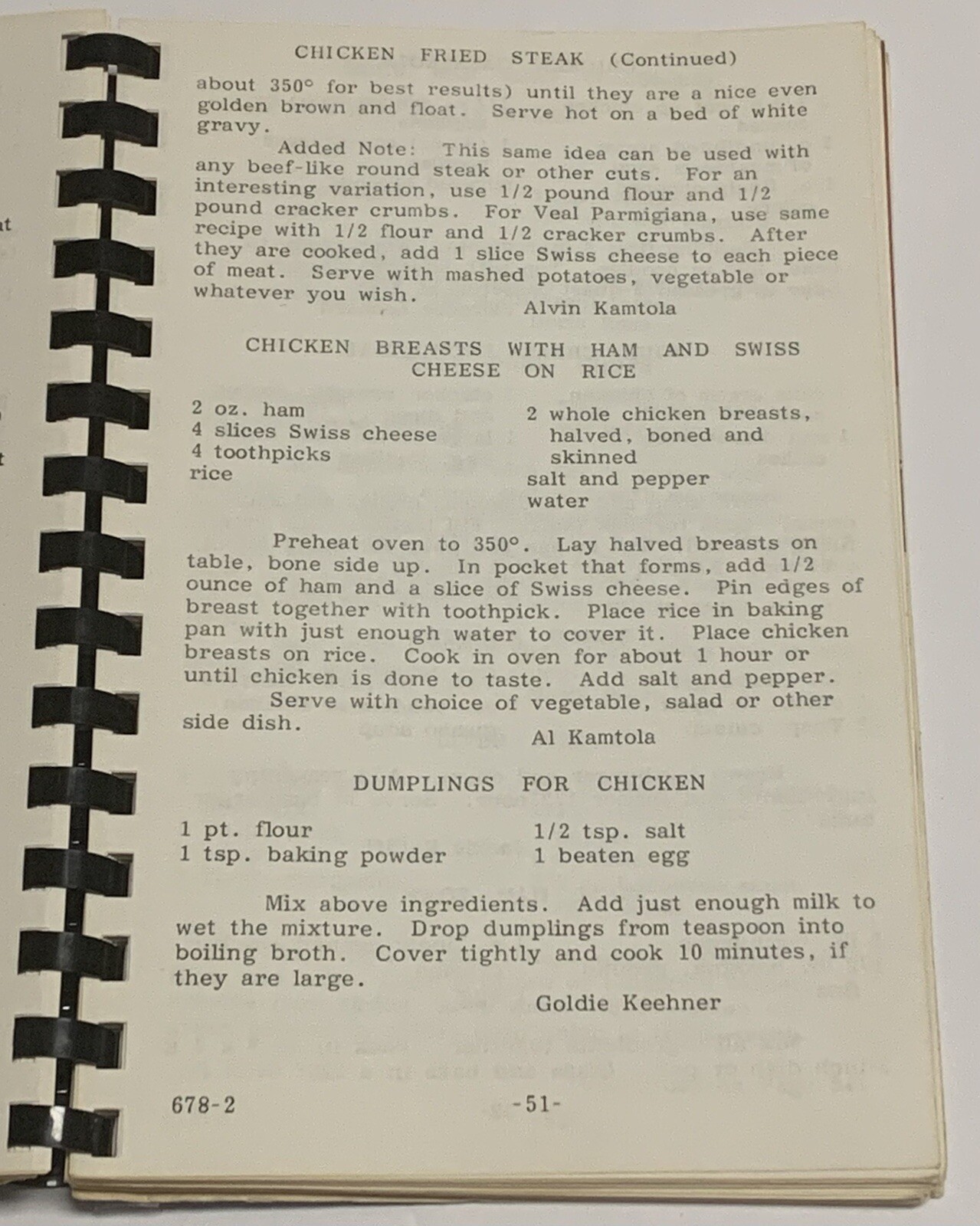 Vtg First United Methodist Church Cherished Recipes Cookbook Golden Colorado CO