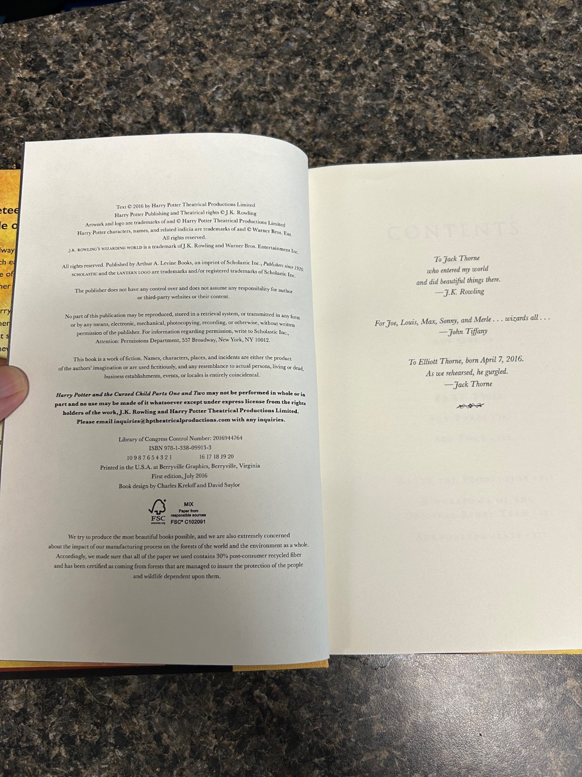 Harry Potter and the Cursed Child – Parts One & Two : The Official Script…