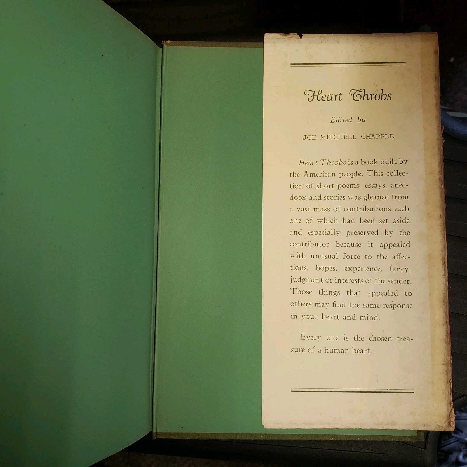 More Heart Throbs In Prose and Verse Volume II, Edited By Joe Mitchell Chapple