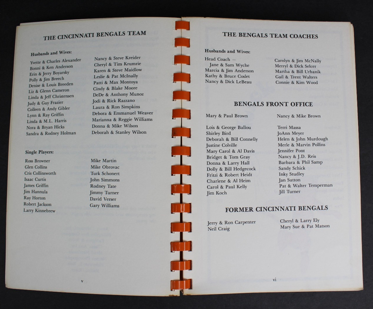Rare 1984 Bengal Bites Cincinnati Bengals Wives’ Cookbook Spiral Bound 127 Pages