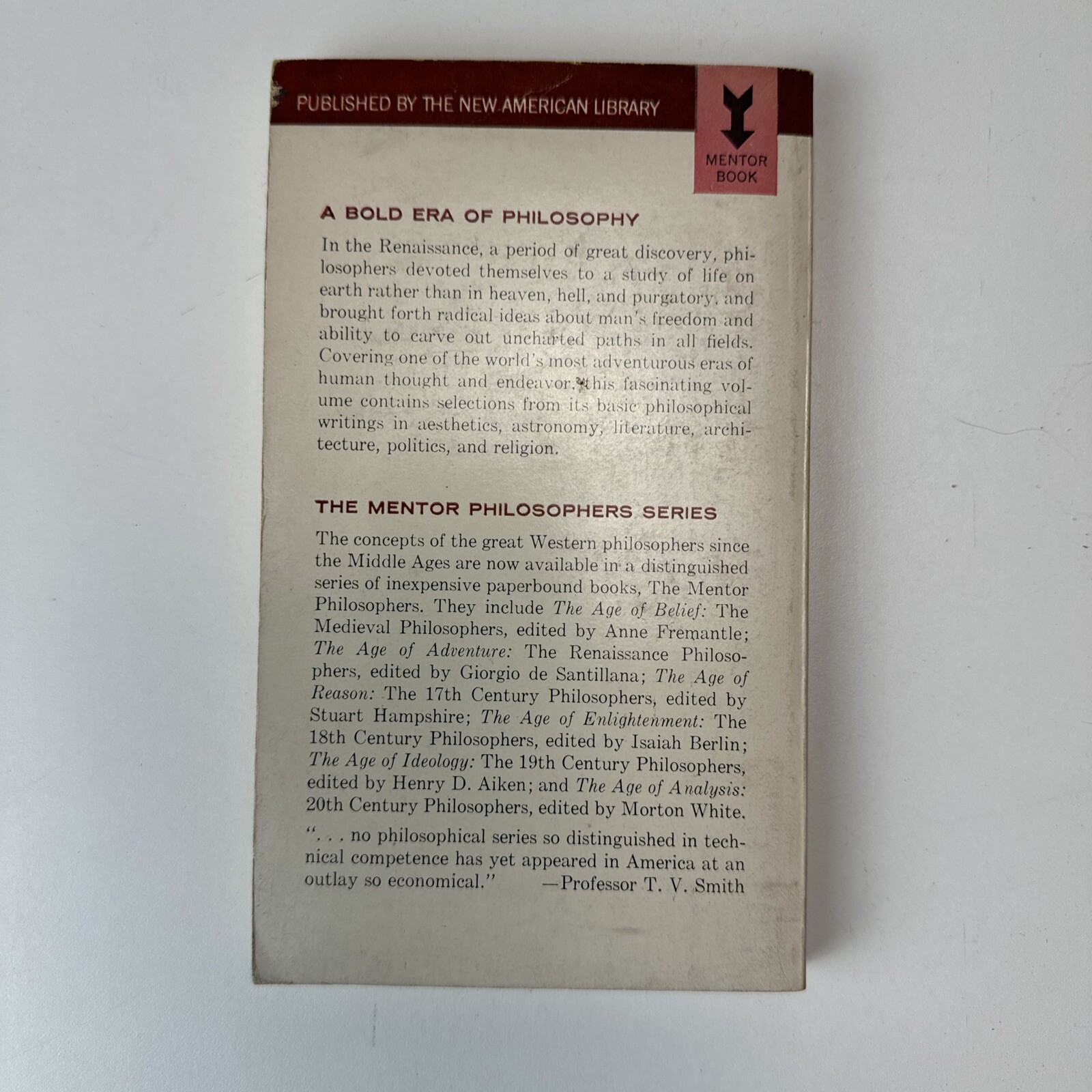 The Renaissance Philosophers: The Age of Adventure [Mentor Philosophers · 1956]