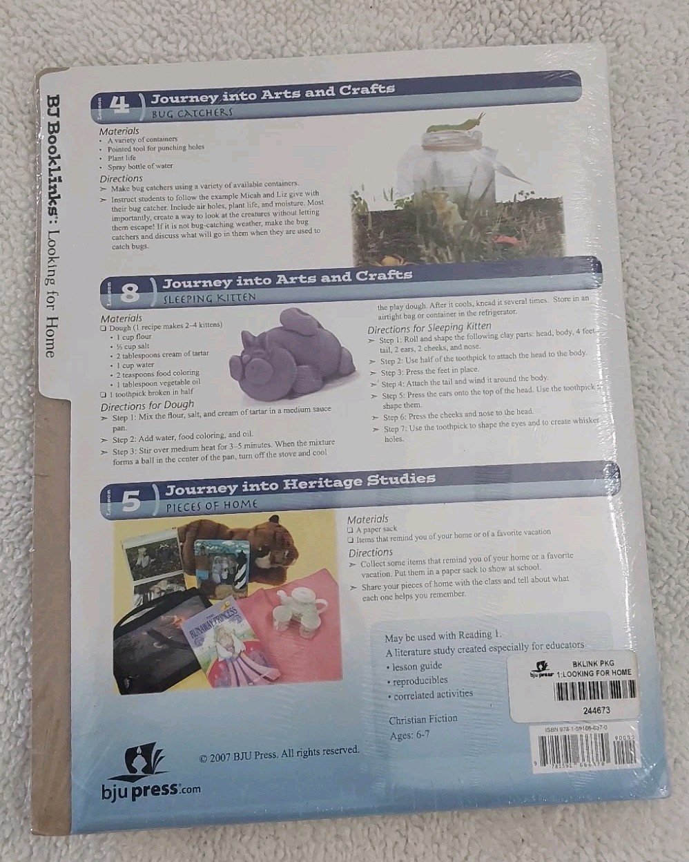 BJ Booklinks Journey into Literature Looking for Home Set Homeschool
