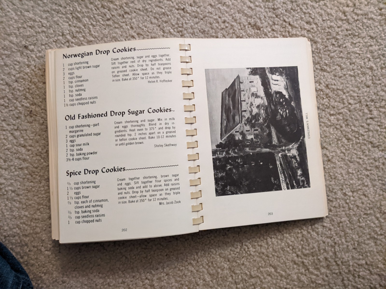 Album Of Lancaster County, PA 1971 Spiral-Bound Cookbook By Mary Ferree Society