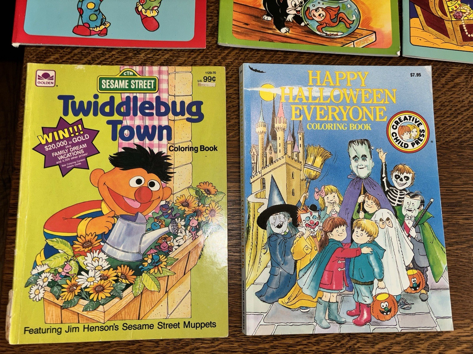 Vtg Variety Coloring Activity Stickers Creative Golden Book Lot Disney Sesame