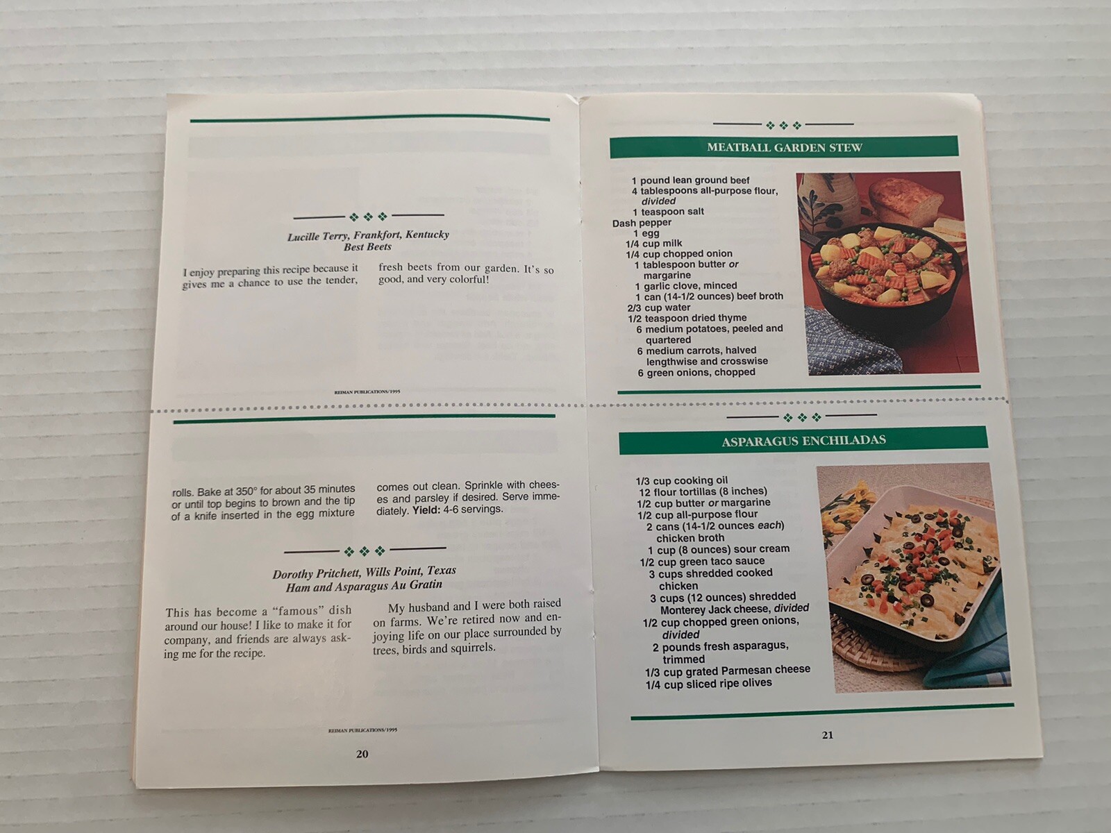 Vintage The Country Cooking Recipe Collection Cookbook Vegetable Dishes 34 Pages