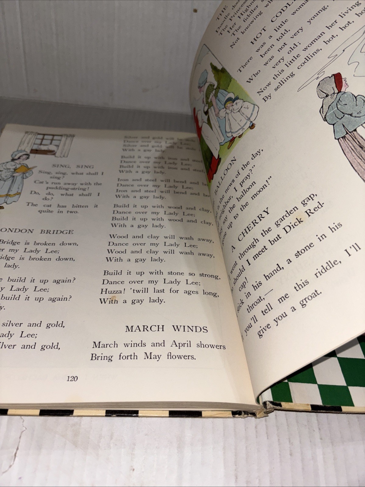 Vintage 1966 The Real Mother Goose Hardcover Nursery Rhymes Book 12×9.25″