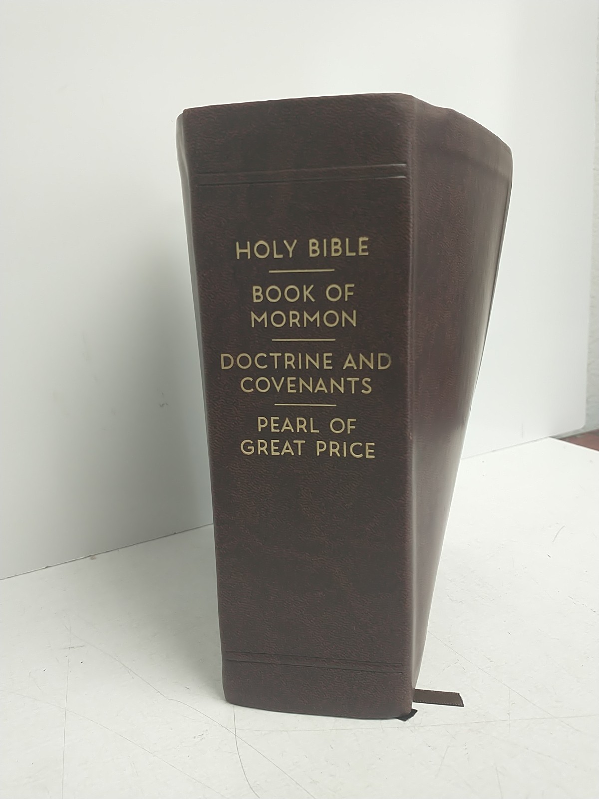 LDS Quad Scriptures Bible Book of Mormon D&C Pearl 2013 Faux Leather Softcover