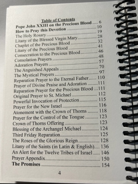 Precious Blood of Jesus Daily Devotional (New Spiral Bound Pocket) $13