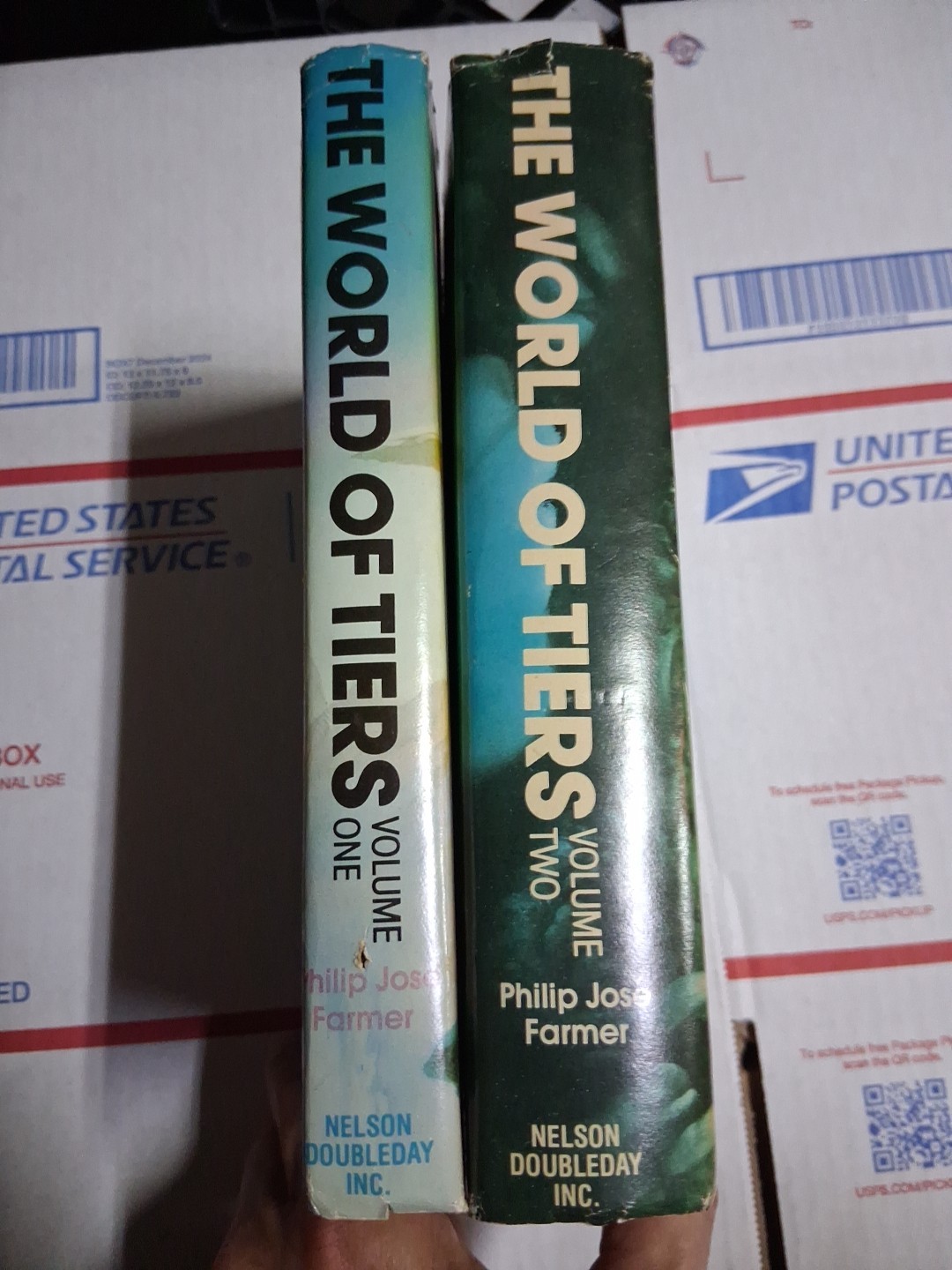 THE WORLD OF TIERS Vol 1 & 2 by Philip Jose Farmer Book Club Edition HC/DJ Set