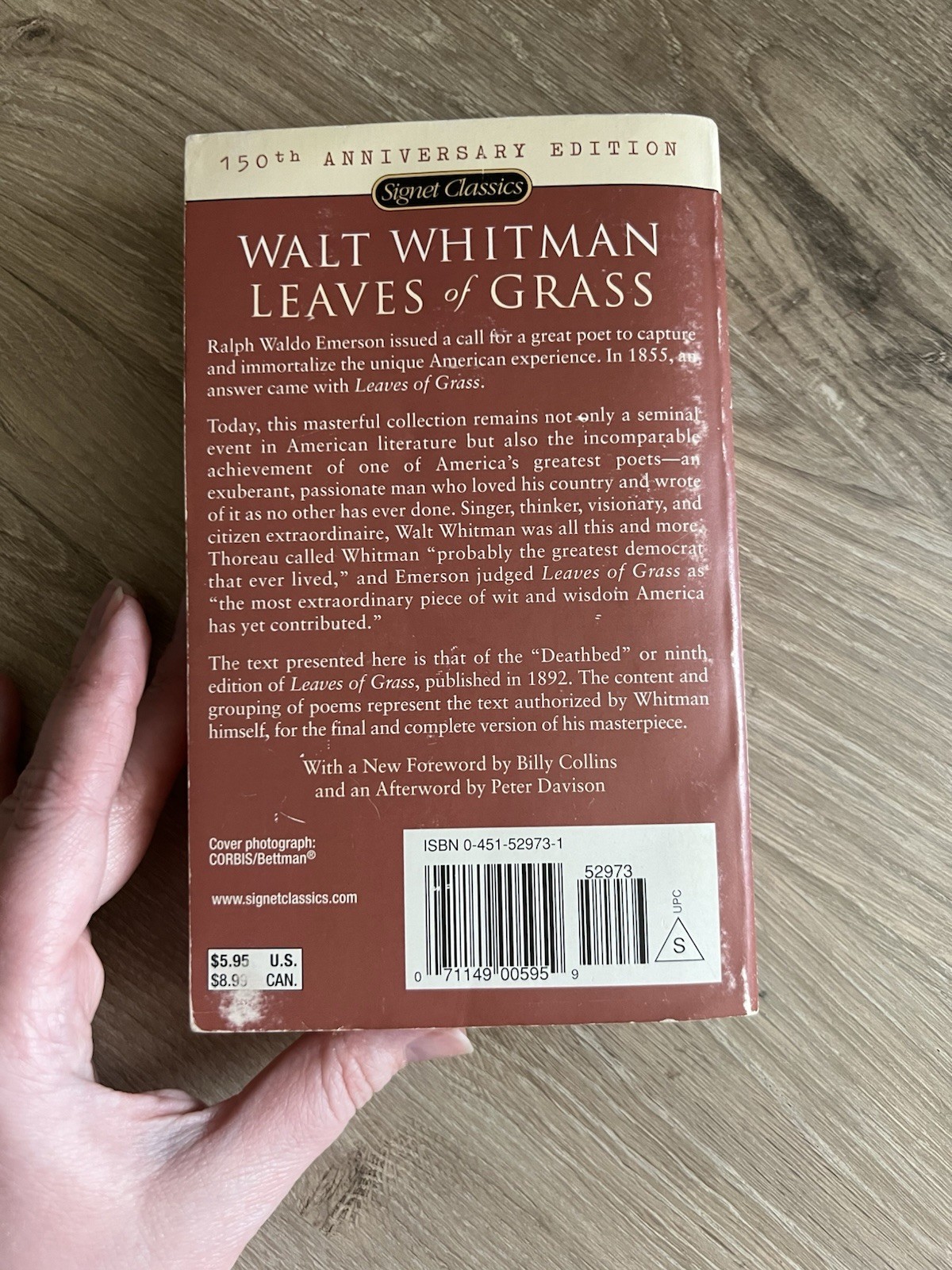 Signet Classics Leaves of Grass Walt Whitman 150th Anniversary PB Foreword