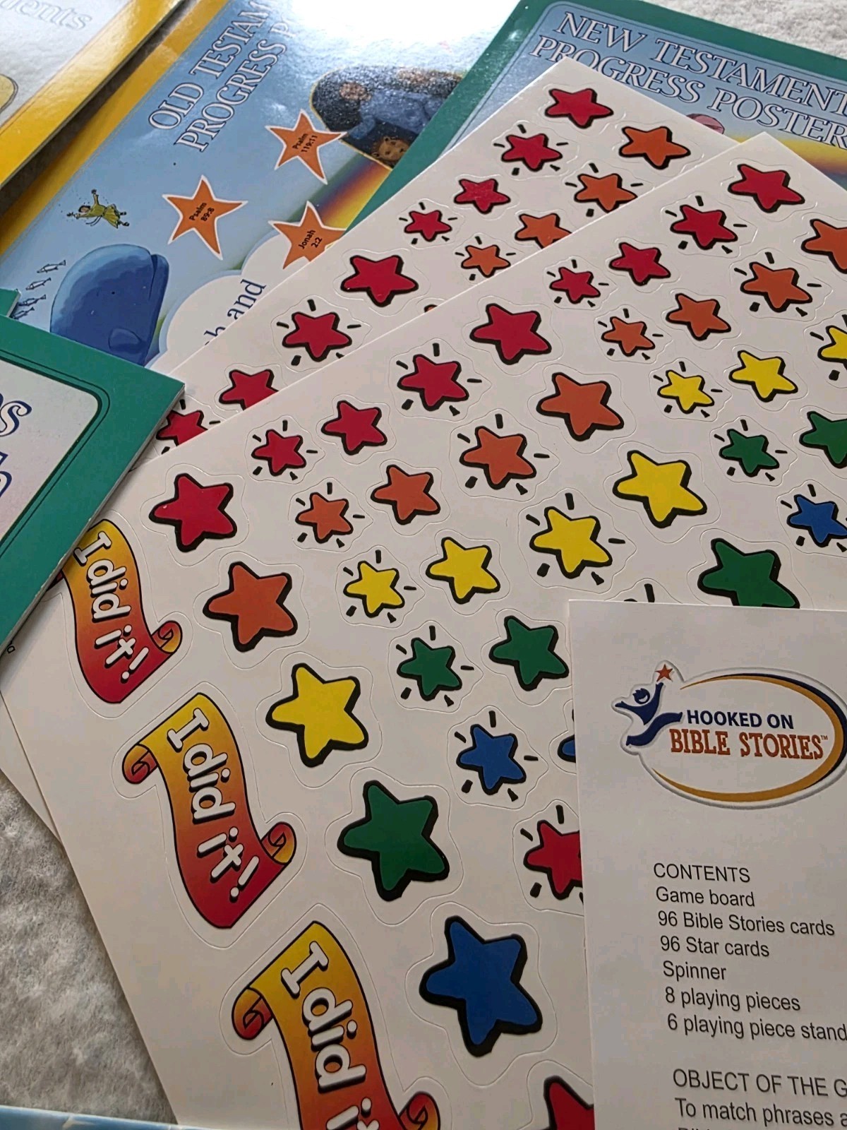 Hooked on Bible Stories:Classic Bible Stories & Activities:Ages 4-6 New Open Box