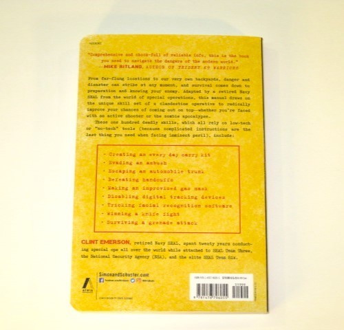 Book “100 Deadly Skills” by Clint Emerson, USN, ret. ppbk (c)2015 Survival Prep