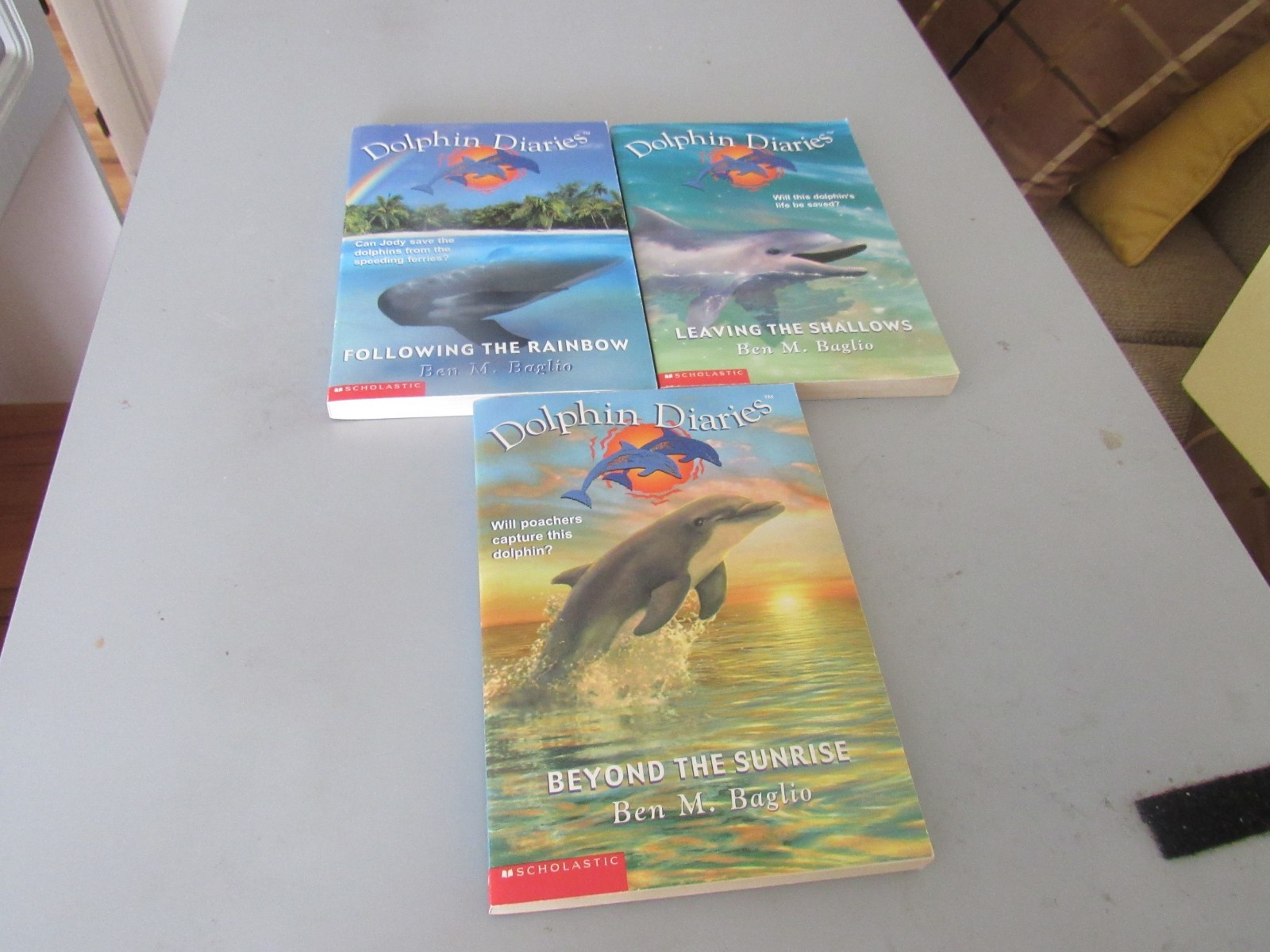 3 books in Series- Dolphin Diaries by Ben E. Baglio – SC – Scholastic – #7,9,10