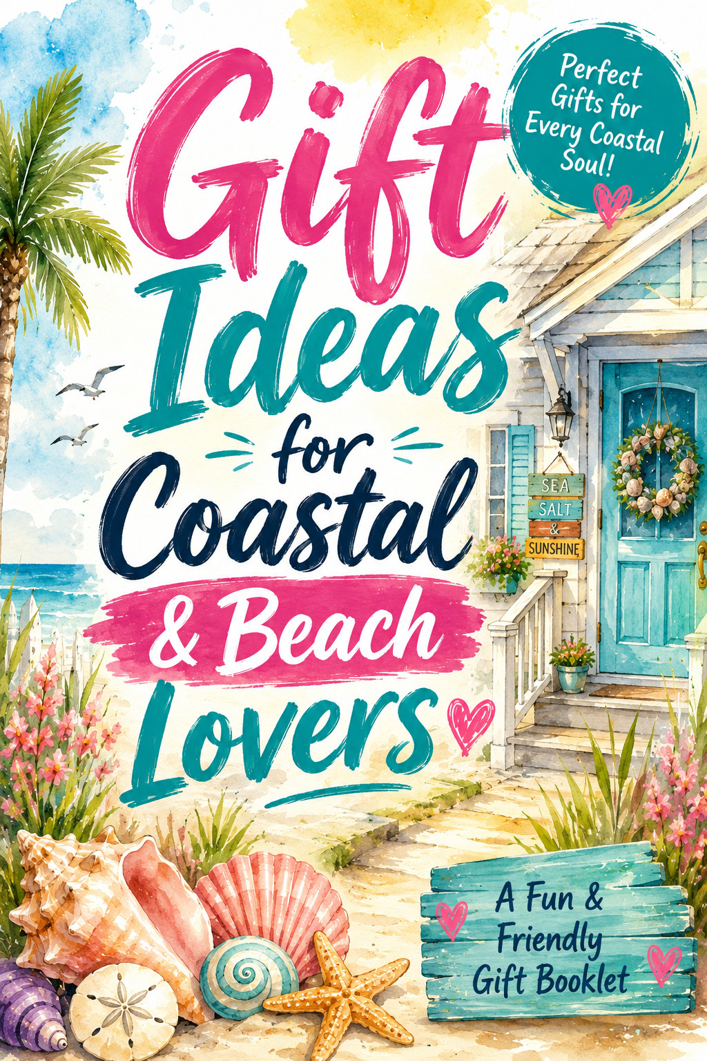 Gift Ideas for Coastal Beach Lovers Planner Beach Gift Guide 24 Page Booklet