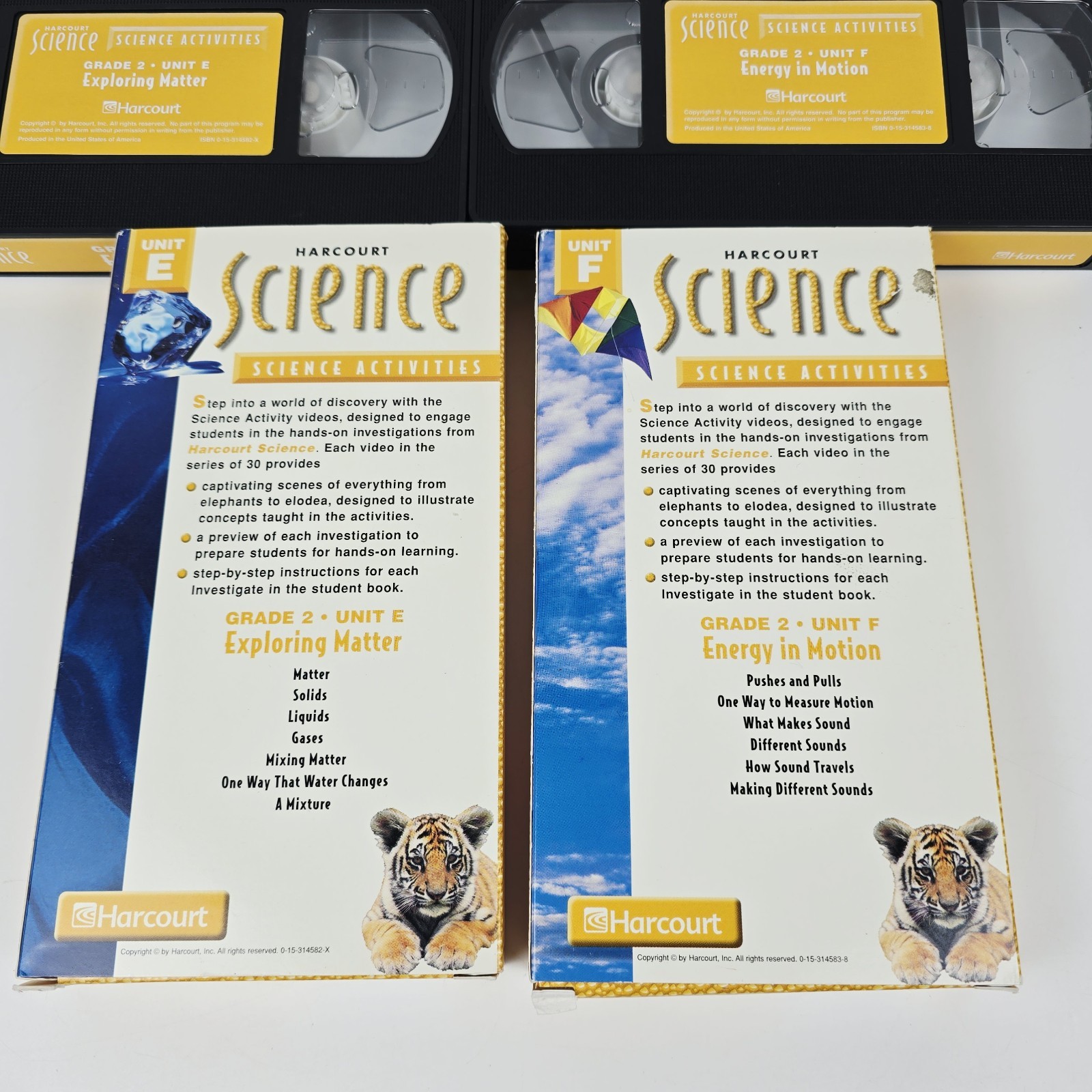 Complete VHS Set Of 6 Harcourt Science Grade 2 Activities Unit A – F Homeschool