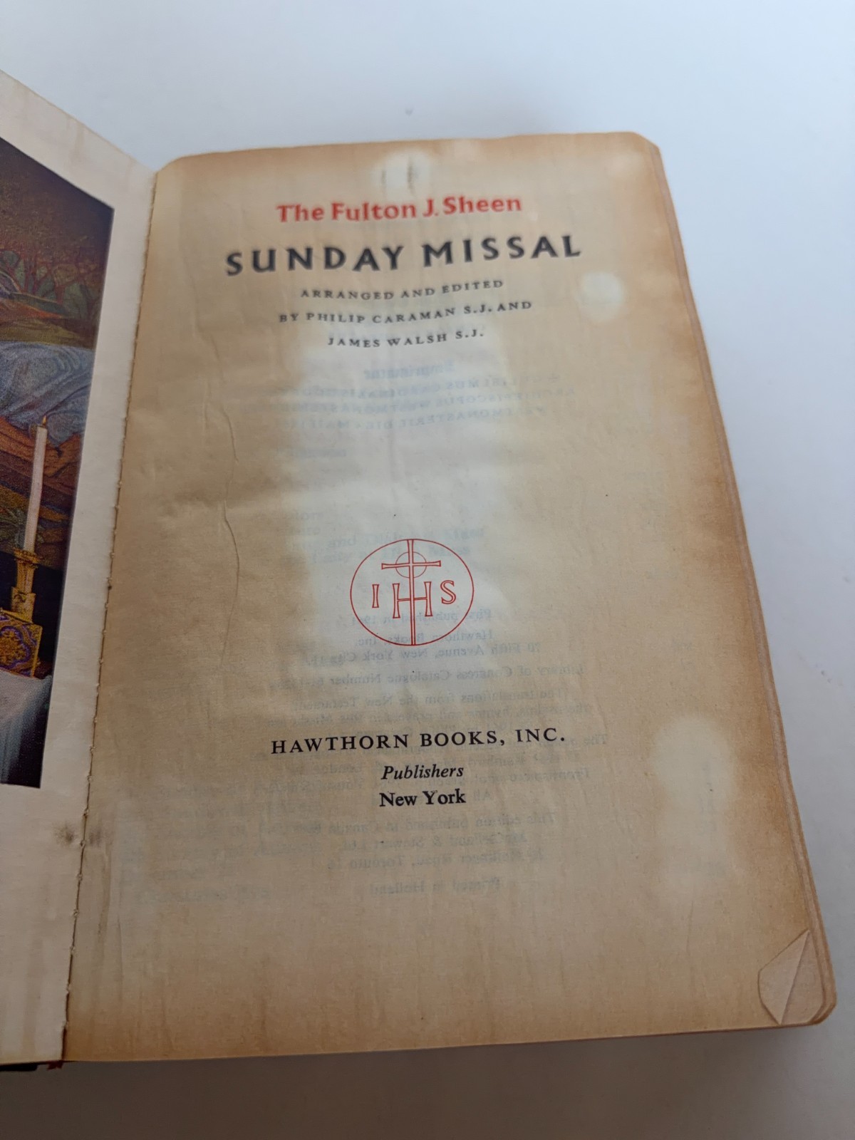 The Fulton J. Sheen Sunday Missal Hawthorn Books 1961 English Latin Catholic VTG