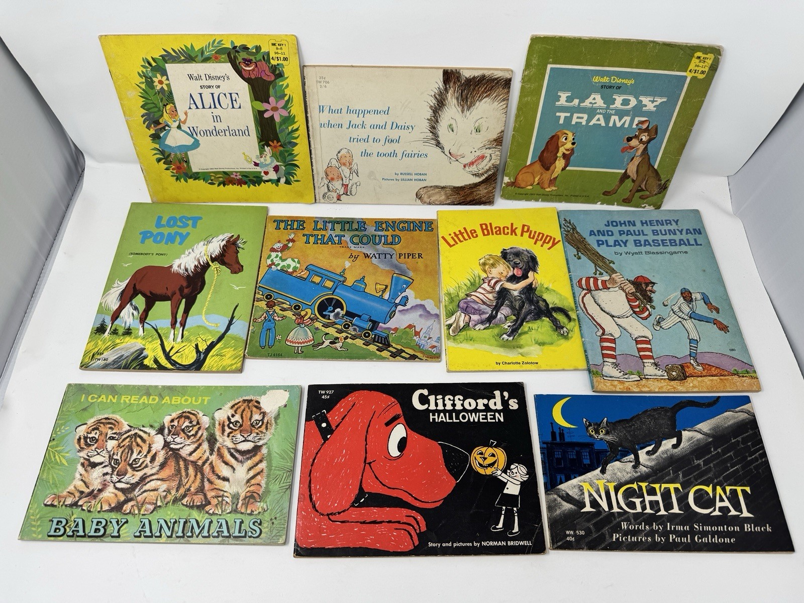 10 Childrens Books VTG 60s-70s Lot Scholastic Troll Xerox Golden Press Readers