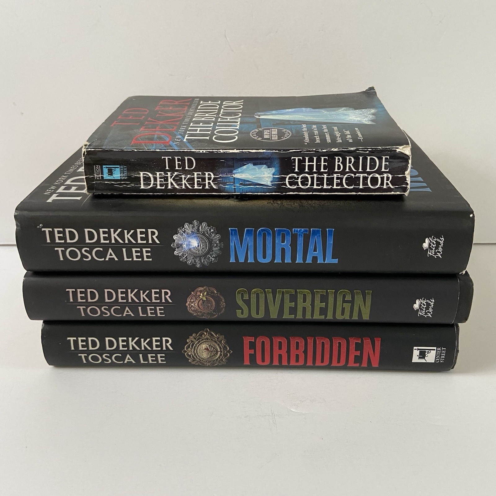 Ted Dekker Tosca Lee Lot of 4 The Books of Mortals Christian Fiction Mix SC/HC