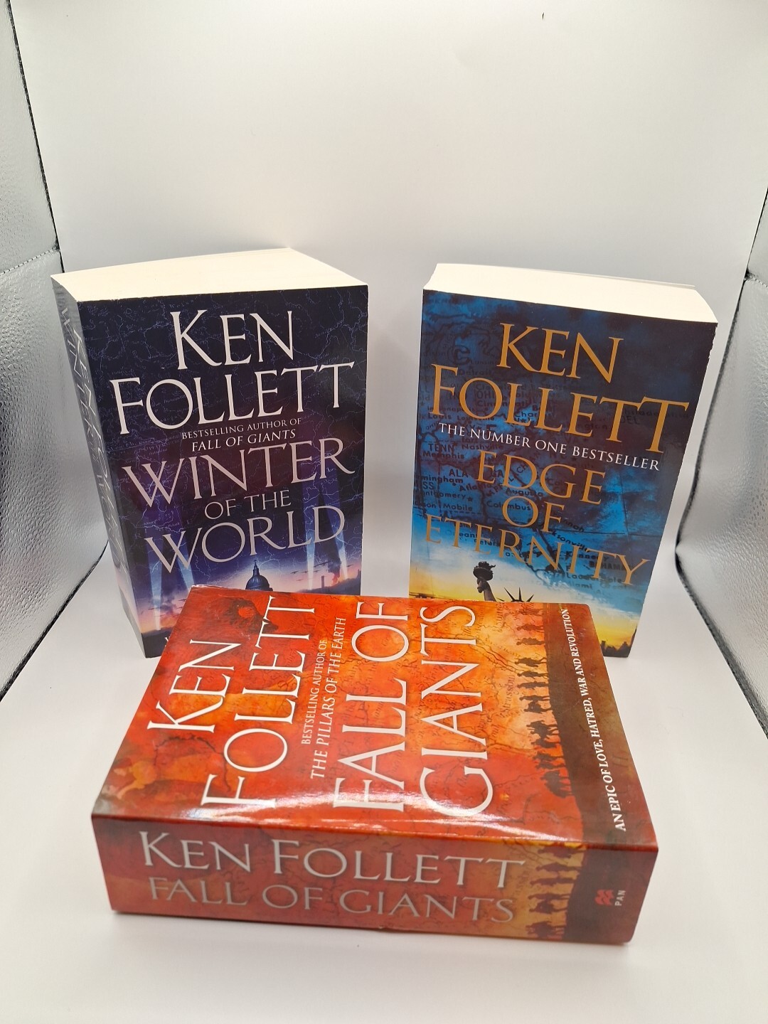 Ken Follet’s Century Trilogy, Books Paperback Like New 1,2 And 3 Lot Of 3