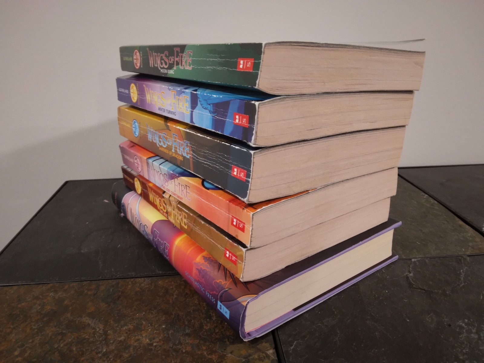 6X Wings of Fire Books – 6, 7, 10, 11, 12, 14 – Sutherland – ACCEPTABLE