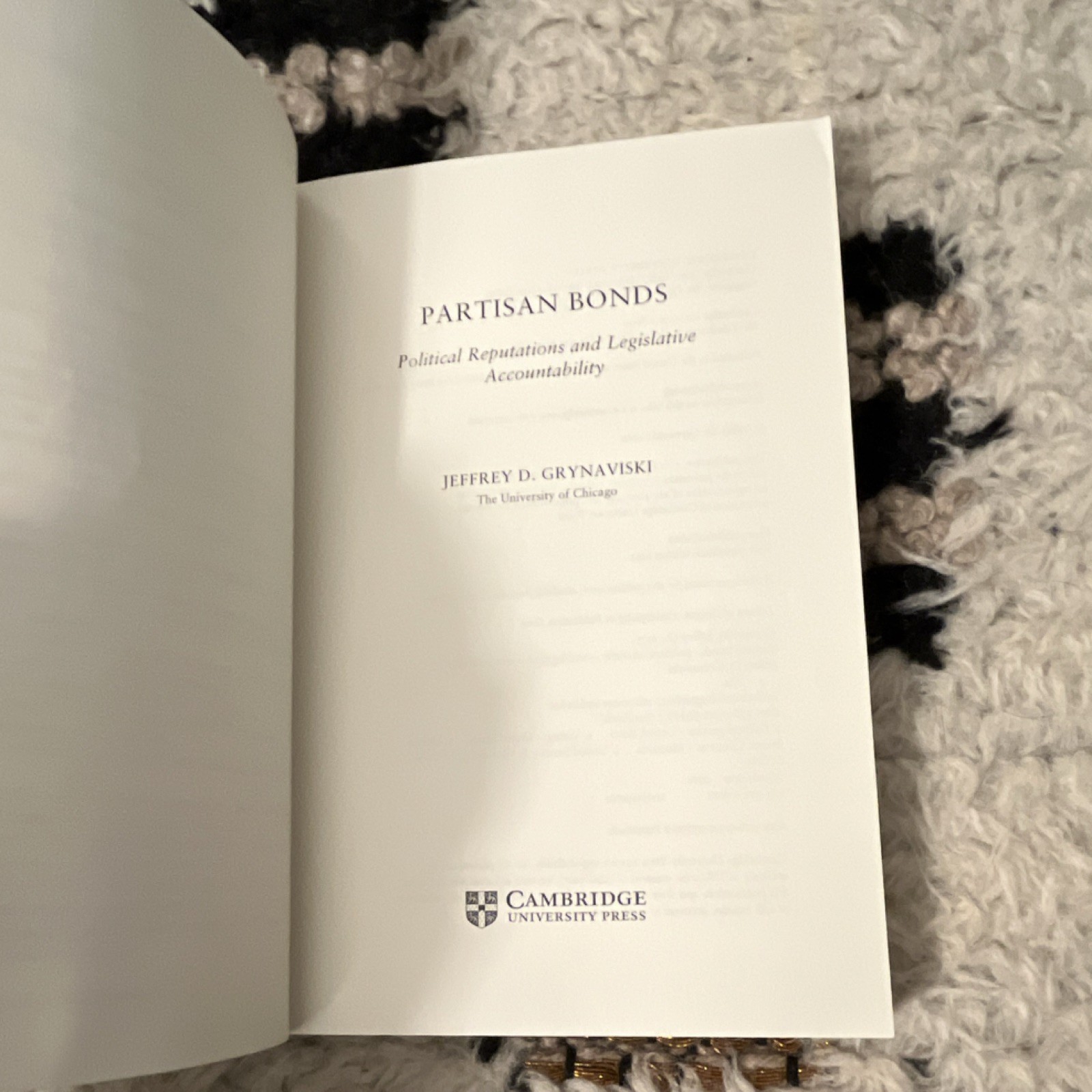 Cambridge Univ. Press Partisan Bonds Jeffrey D. Grynaviski Paperback