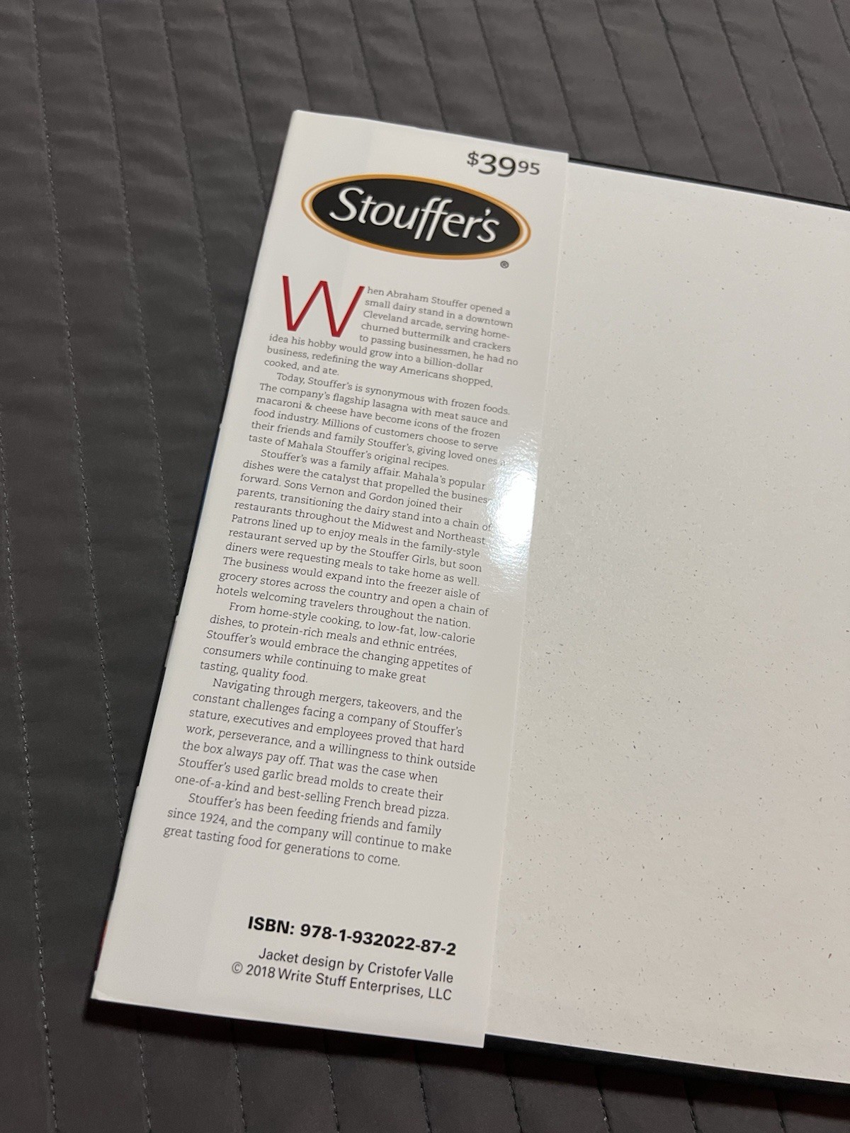 NEW! The History of Stouffers Feeding Friends & Family Since 1924 Rodengen HCDJ