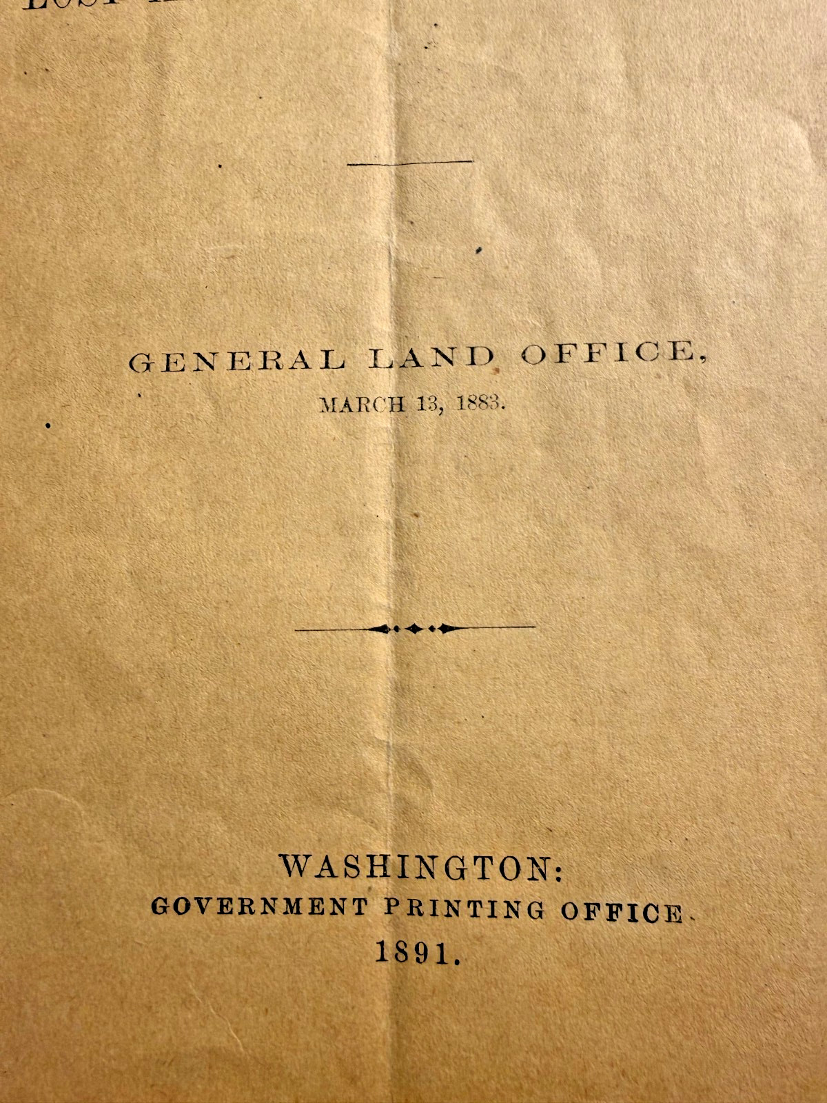 Restoration Of Lost And Obliterated Corners- General Land Office- 1891-free ship
