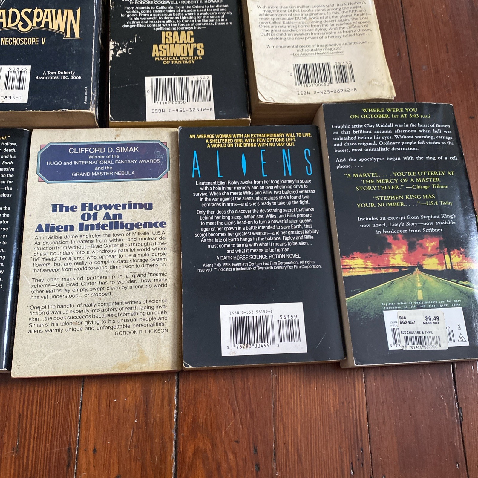 Lot Of 9 Science Fiction Paperback Novels