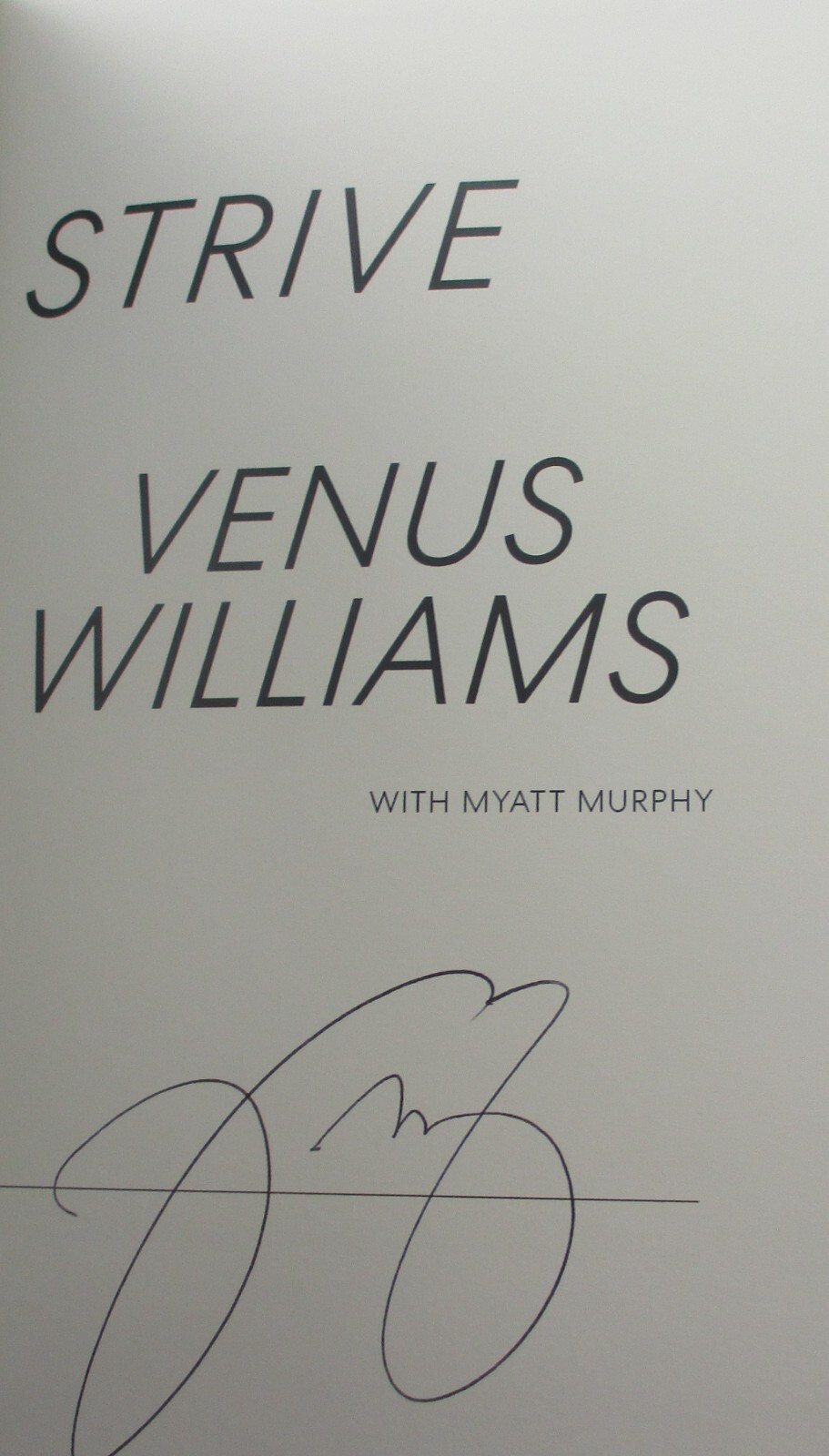 Strive 8 Steps to Find Your Awesome ✎ SIGNED ✎ Venus Williams Tennis 1st Ed NEW