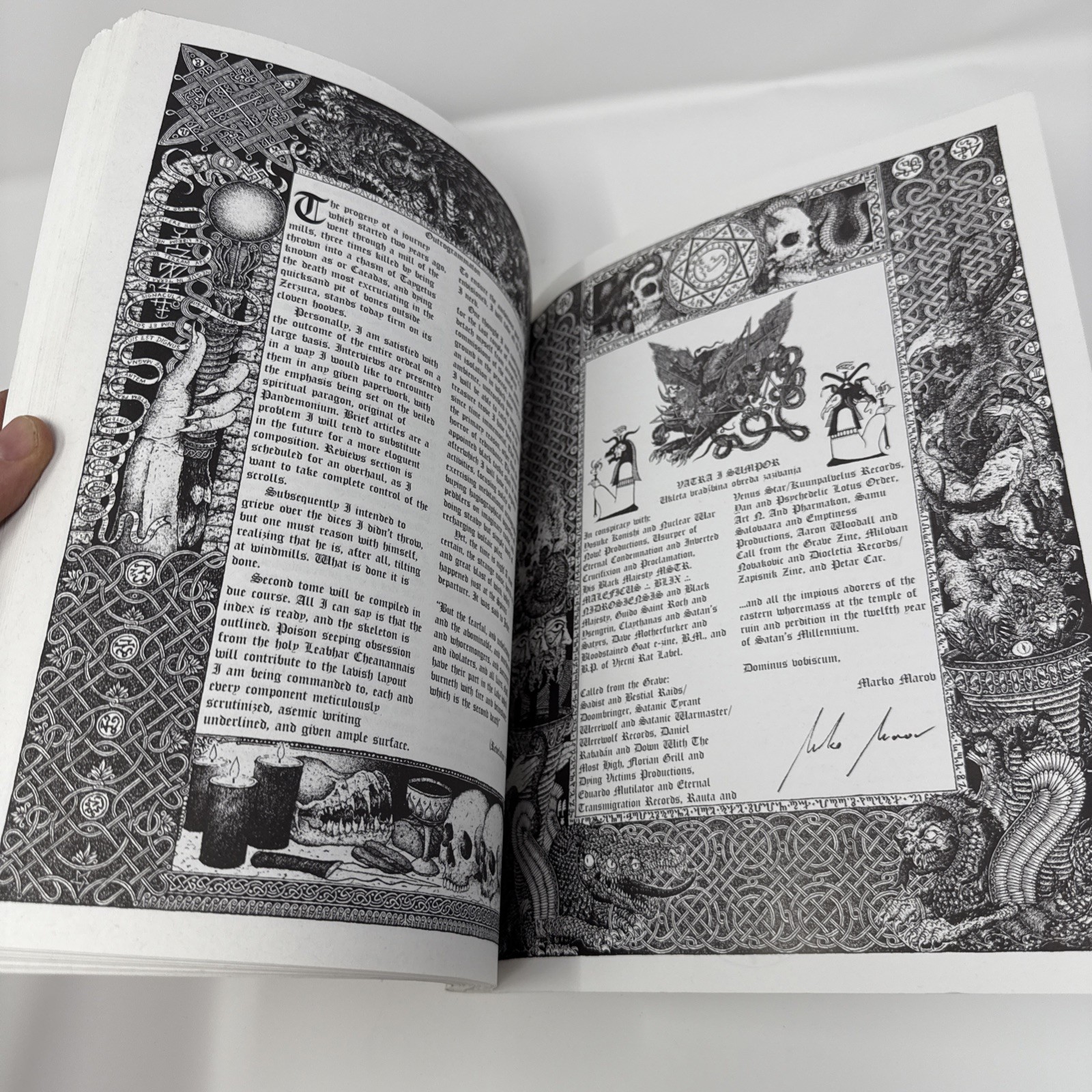 VATRA I SUMPOR Black War Death Metal Occult Satanic Art Zine Book Proclamation