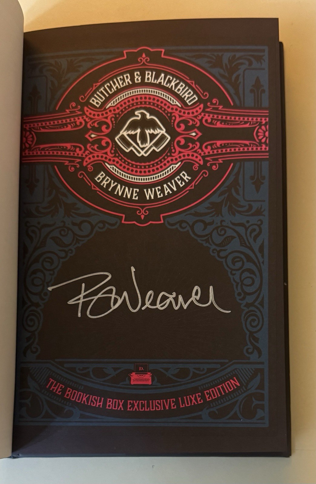 Bookish Box Butcher & Blackbird Signed Brynne Weaver