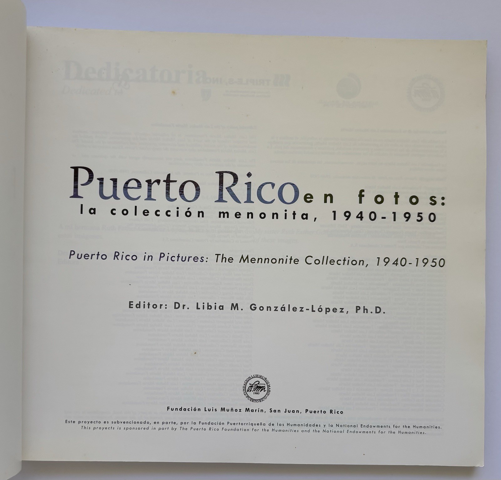 Libia M Gonzalez Lopez Puerto Rico En Fotos Coleccion Menonita 1940-1950 Spa/Eng