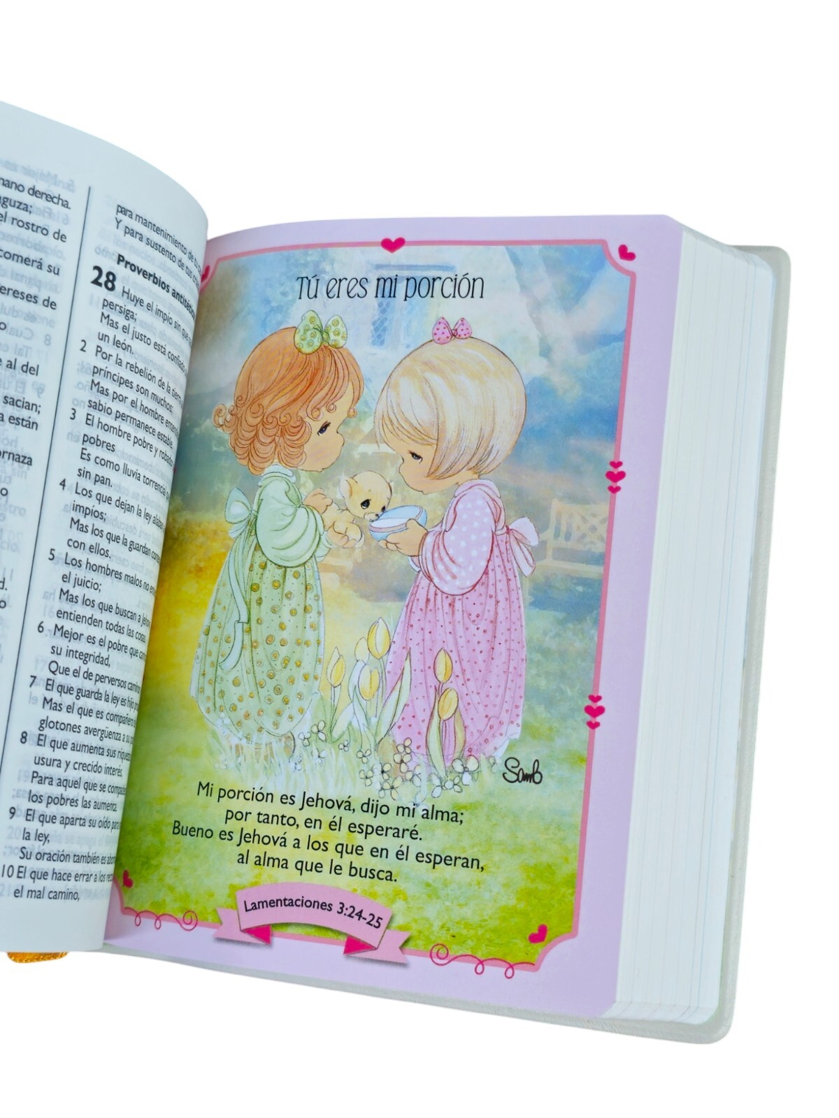 Biblia precious moments para niños PEQUENA VINIL Reina-Valera 1960