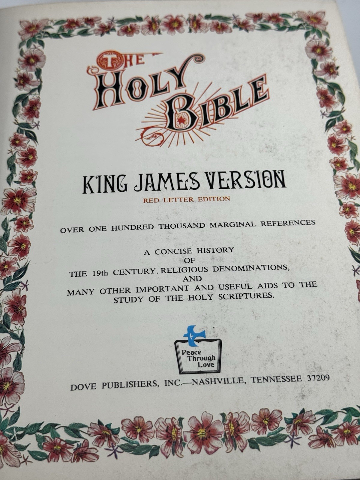 The Holy Bible With References Family Record And Children Bible Stories 1973