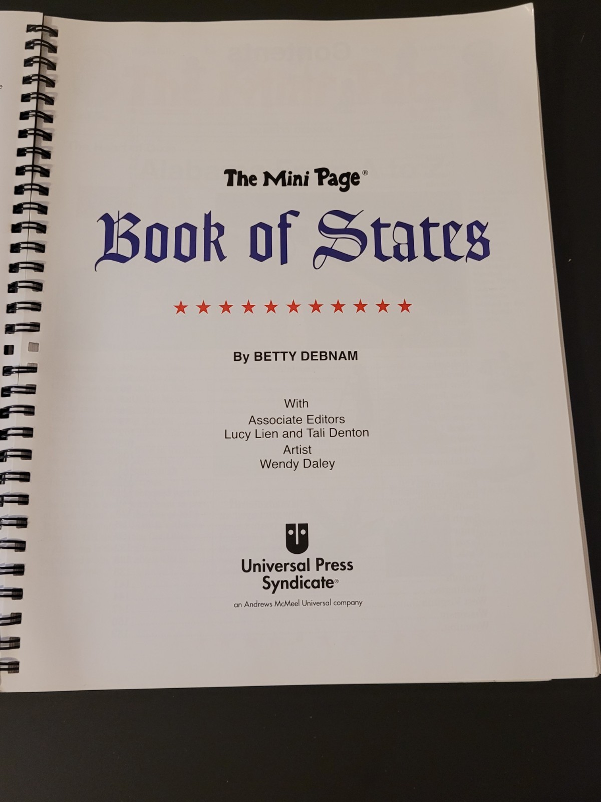 The Mini Page Book Of States By Betty Debnam – Spiral Bound