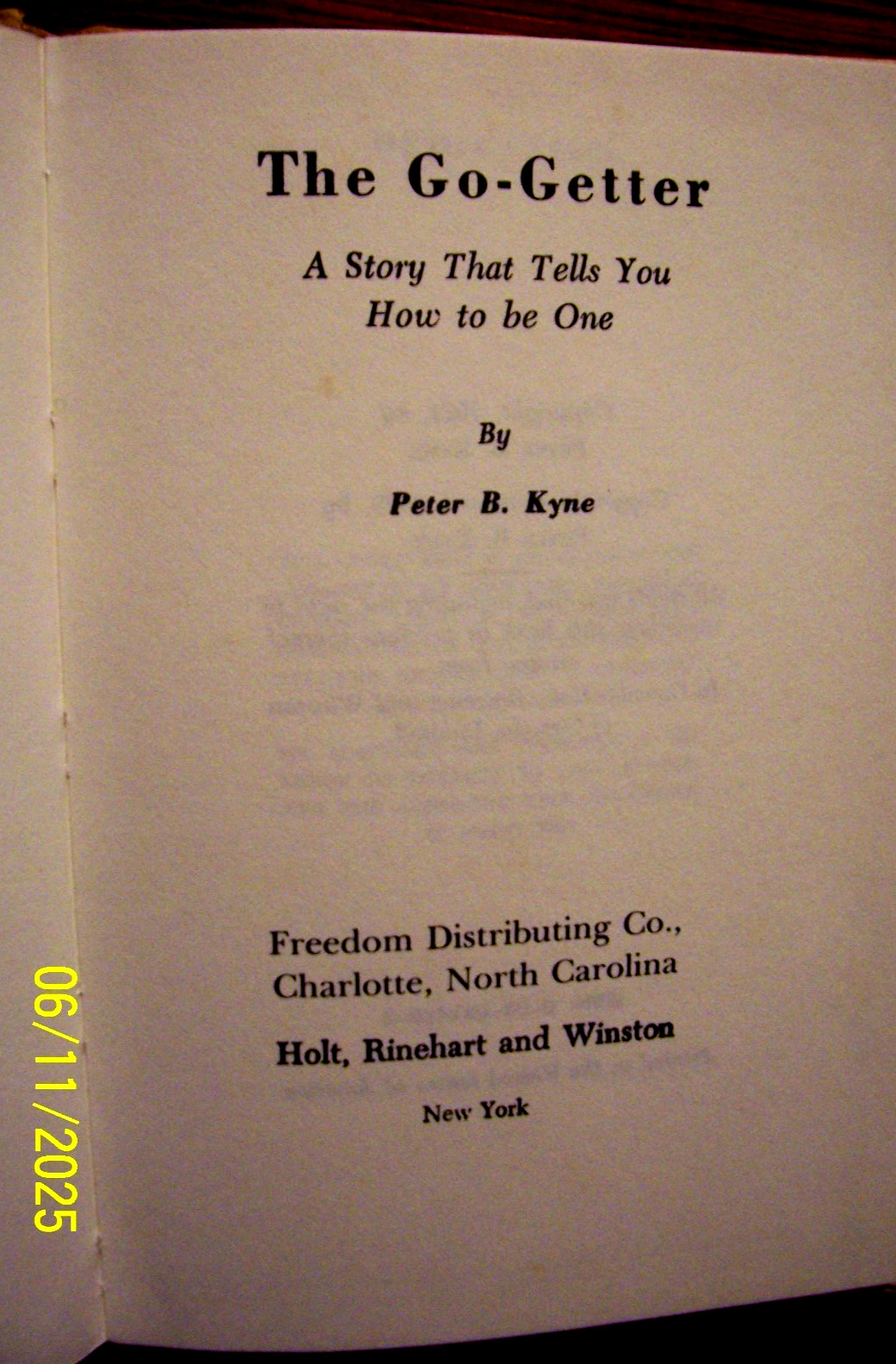 Peter B Kyne The Go-Getter Story That Tells You How To Be One Hardcover 62 Pages