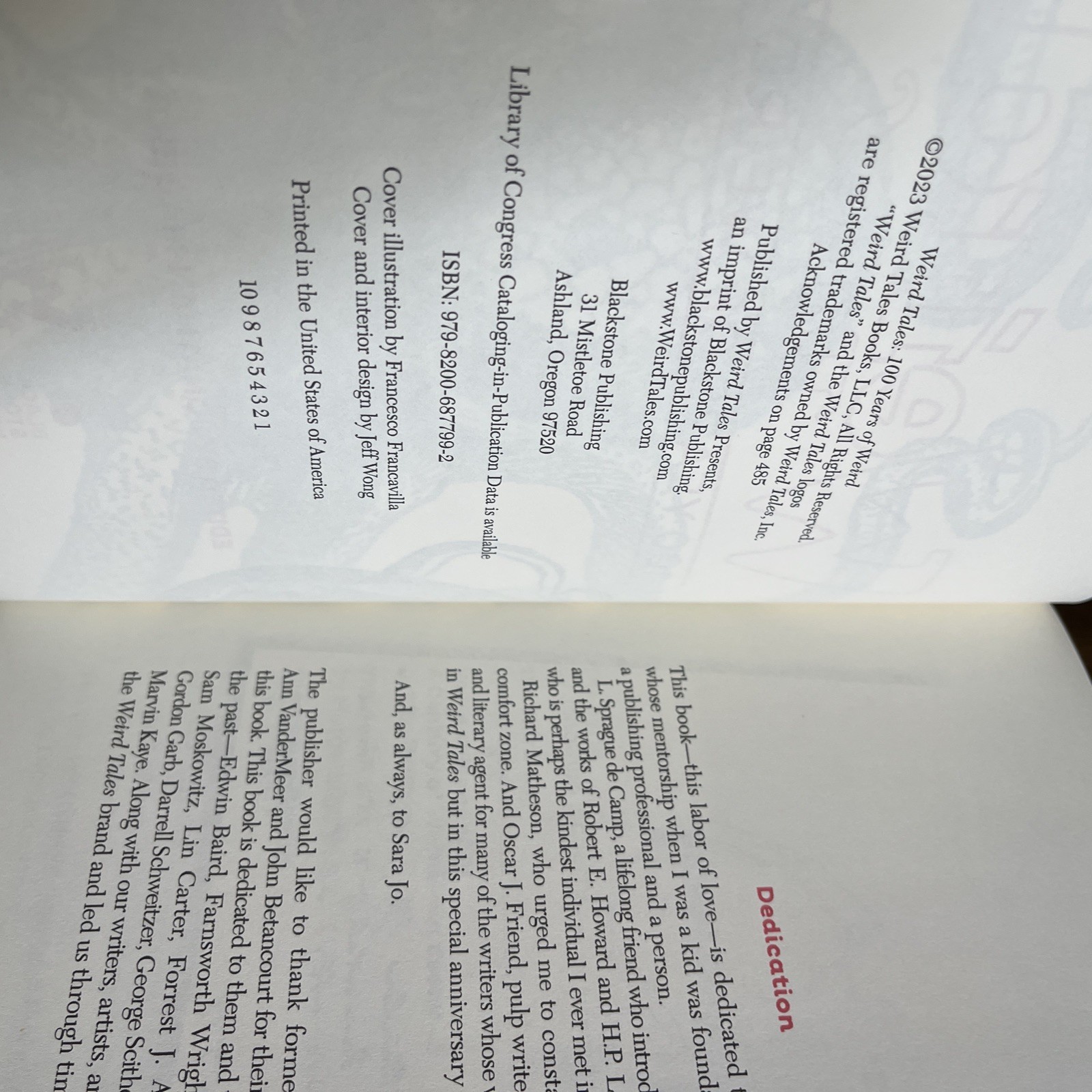 Weird Tales: 100 Years of Weird edited by Jonathan Maberry Gently Read