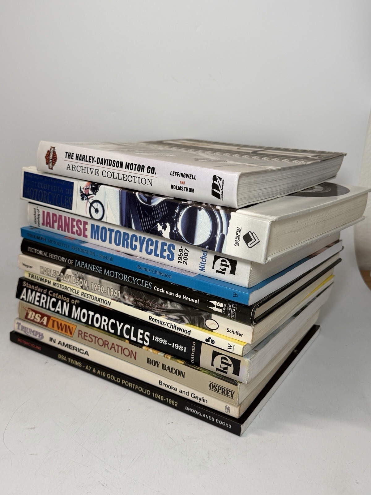 Illustrated Motorcycle Book Lot – Restoration, Triumph, Harley Davidson, BSA
